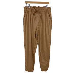 Abercrombie & Fitch Camel Vegan Leather Joggers- Size L (Inseam 25")