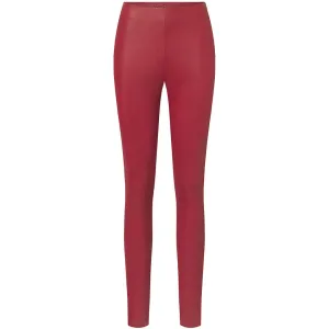 Aya HW stretch leather leggings / 50180 - Racing Red