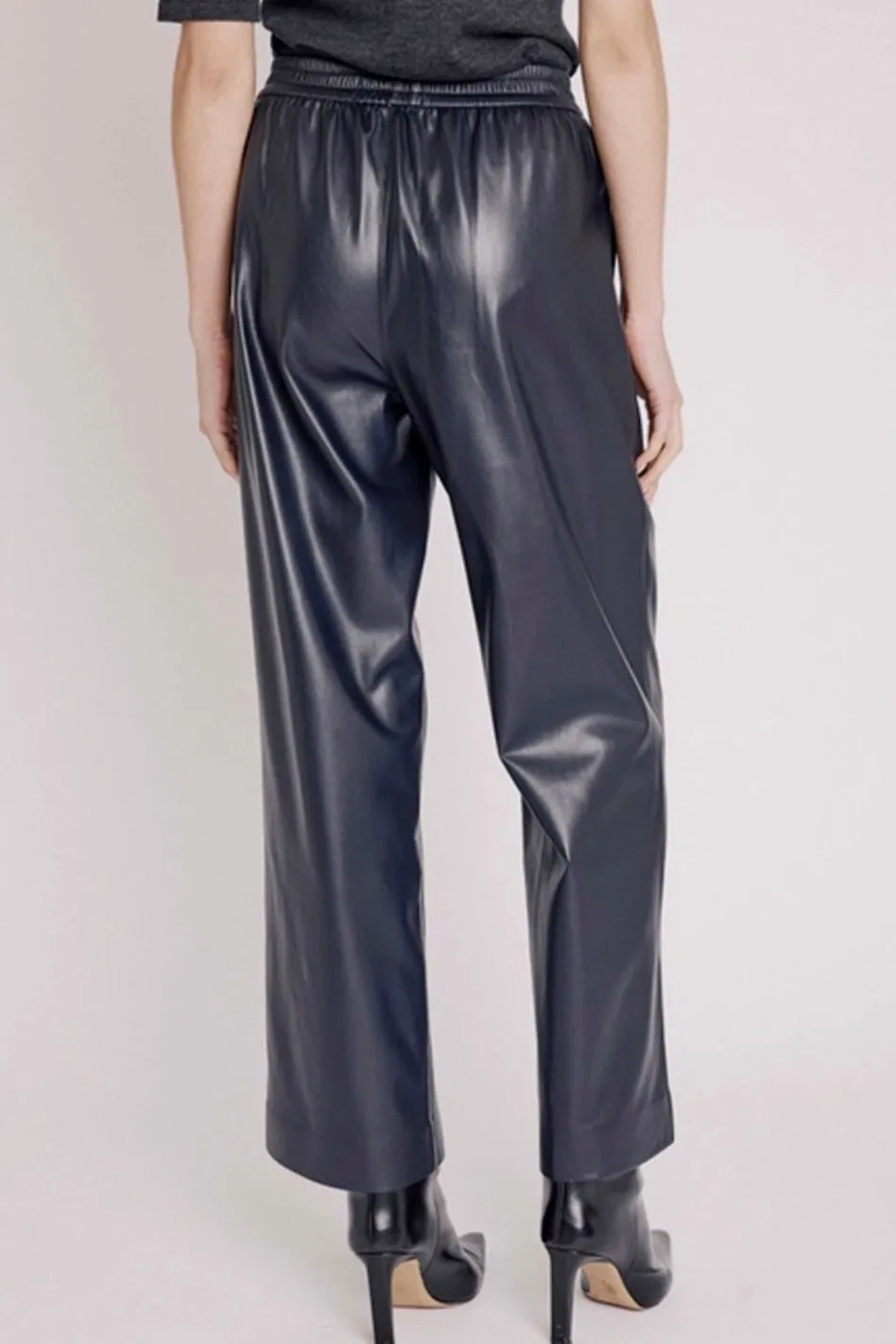 Berenice - Preston Faux Leather Pants (navy)