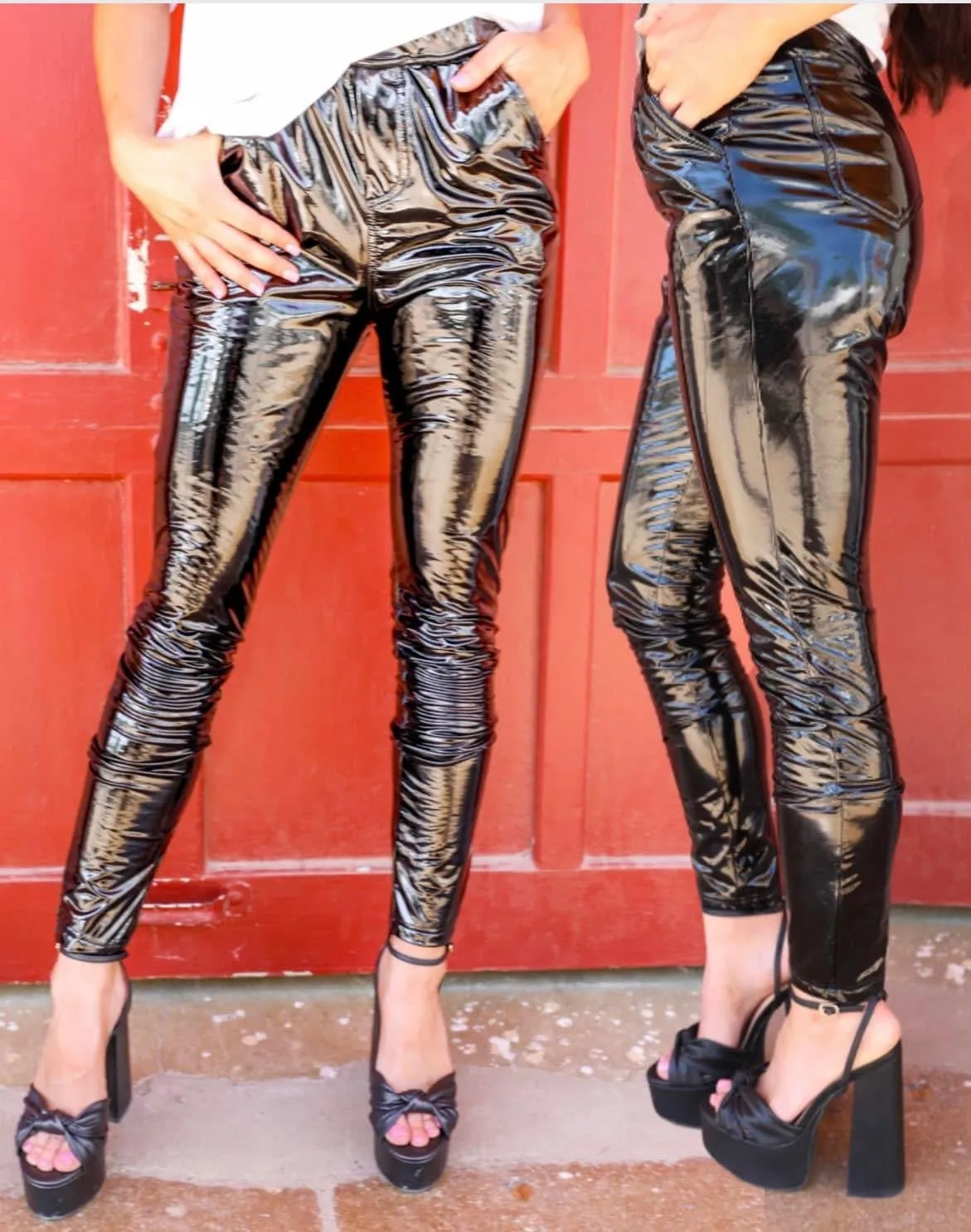 Berrie Black Latex Pants