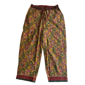 Boho Block Print Lounge Pants | Mustard