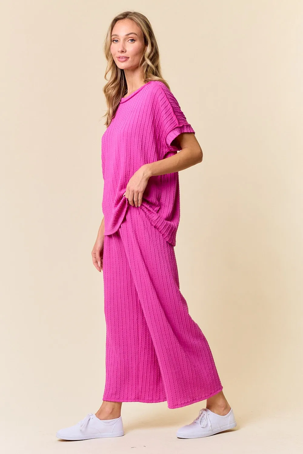 Boho Breeze Pant Set Magenta