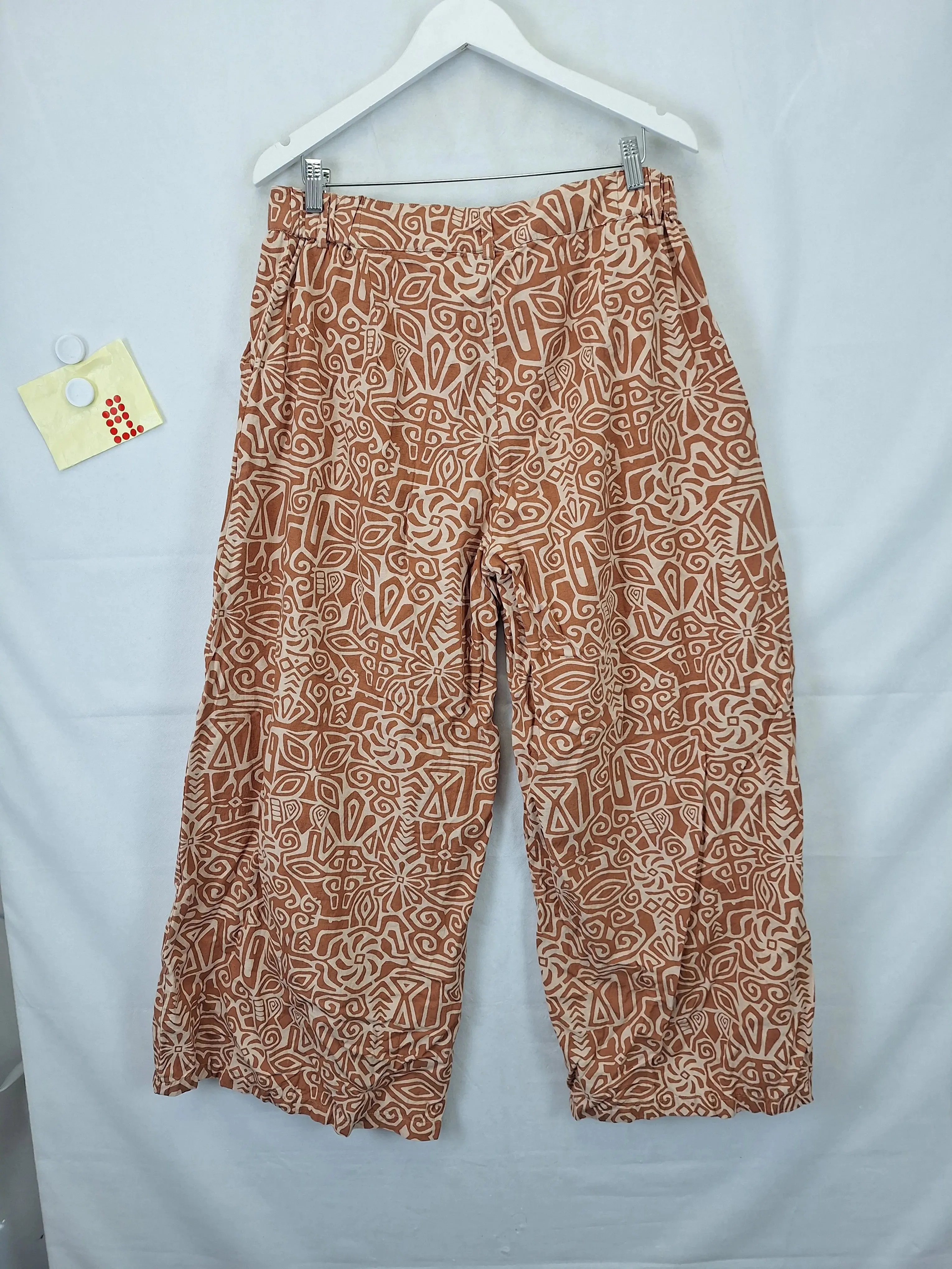 Boom Shankar Stylish Patterned Boho Pants Size 16