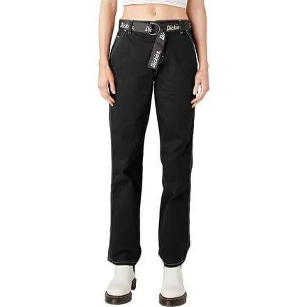 Carpenter High Waist Pants   Belt Women's Dickies, Black