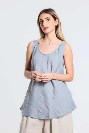 Cassie Linen Bias Cut Flare Top (BT125)