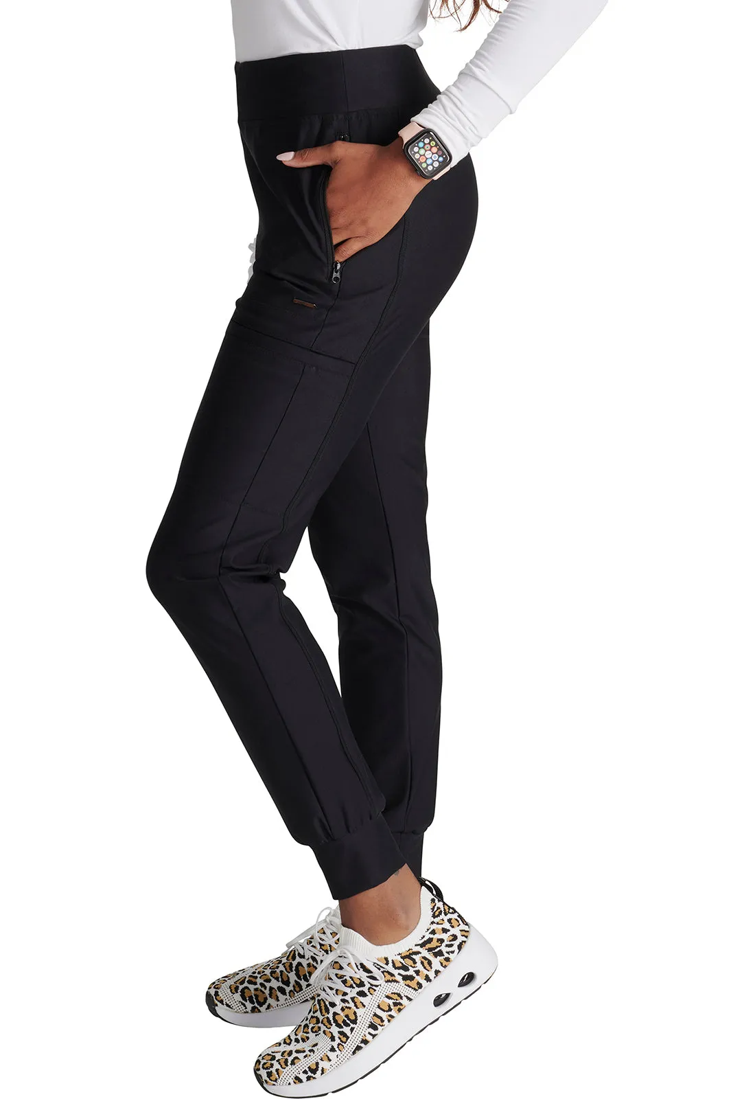 Cherokee Form CK092 Women's Mid-Rise Jogger Scrub Pant - PETITE