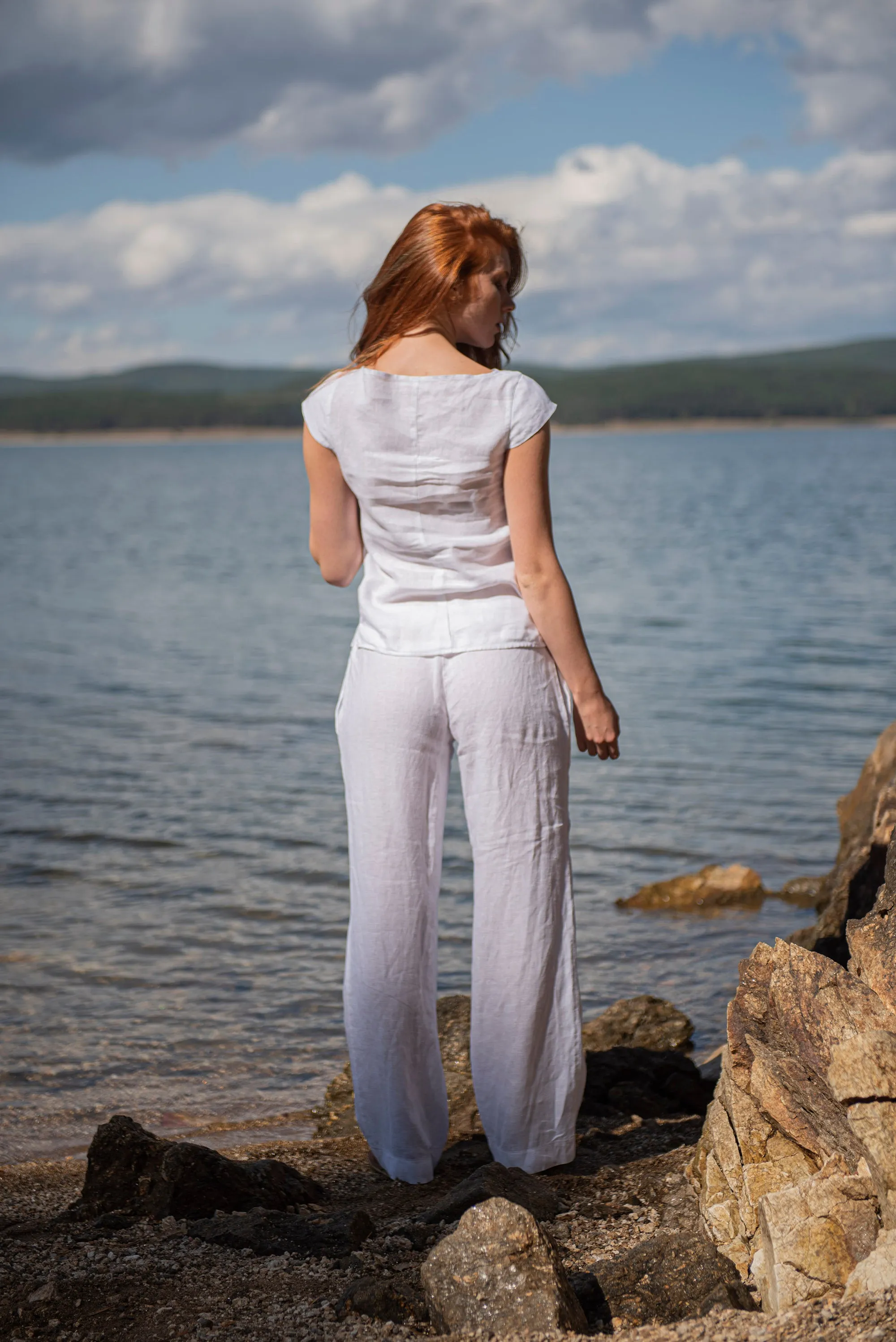 Classic Linen Drawstring Pants