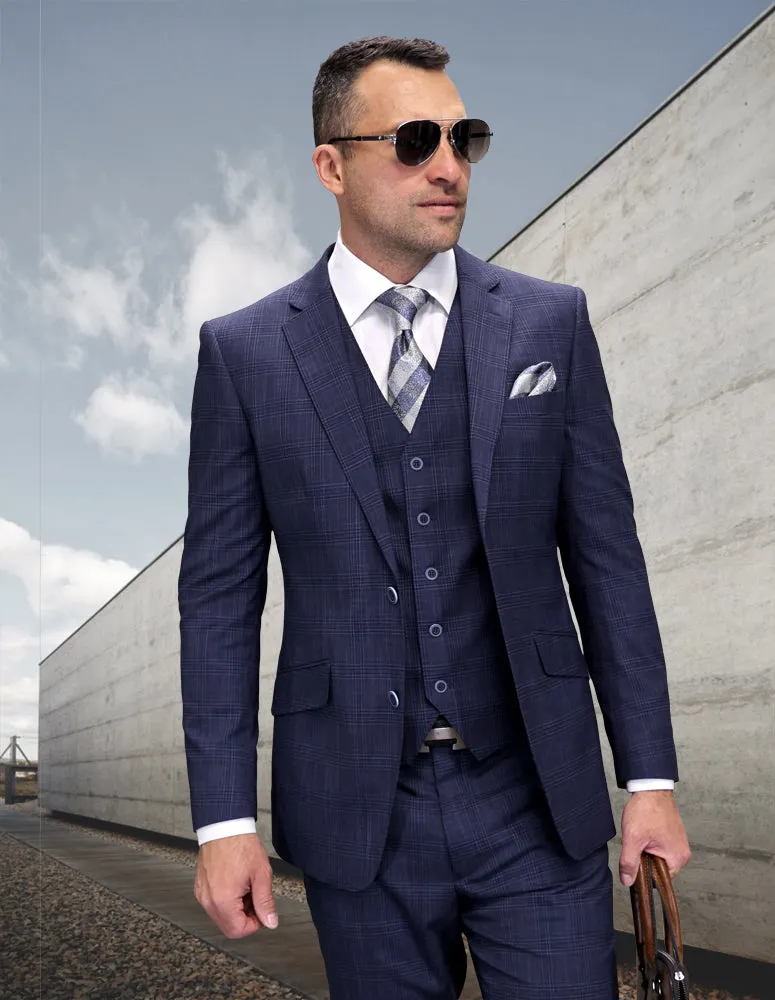 CONARI 3 PC NAVY MODERN FIT SUIT