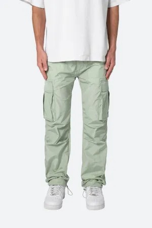 Crinkle Cargo Pants - Green