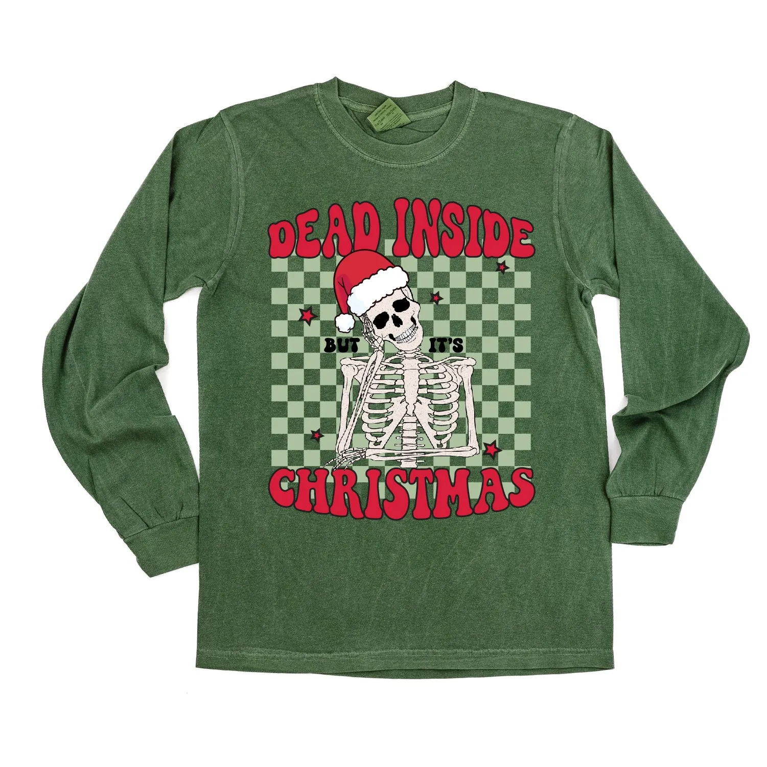 Dead Inside But It's Christmas - LONG SLEEVE Comfort Colors Tee