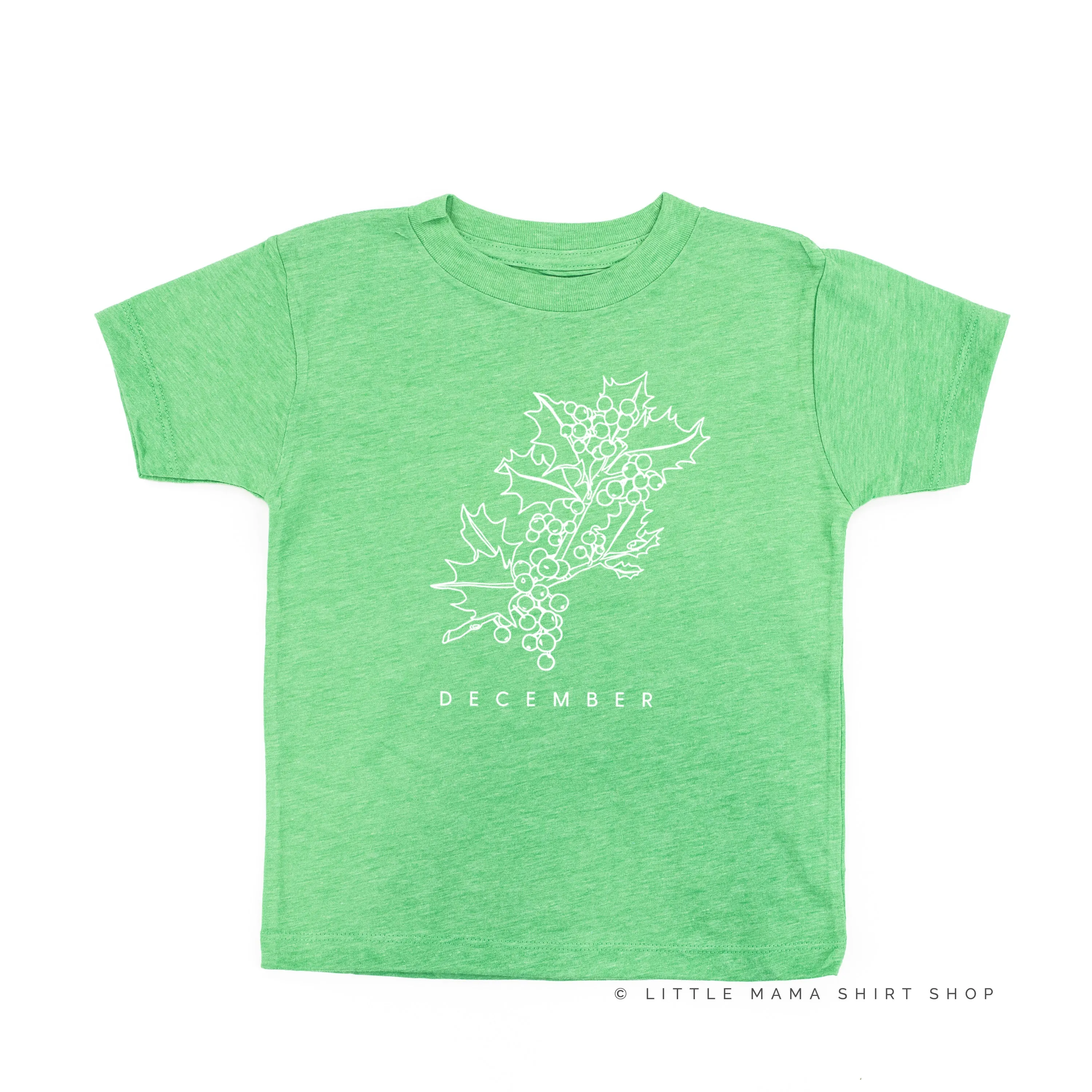 DECEMBER BIRTH FLOWER - Holly - Short Sleeve Child Shirt