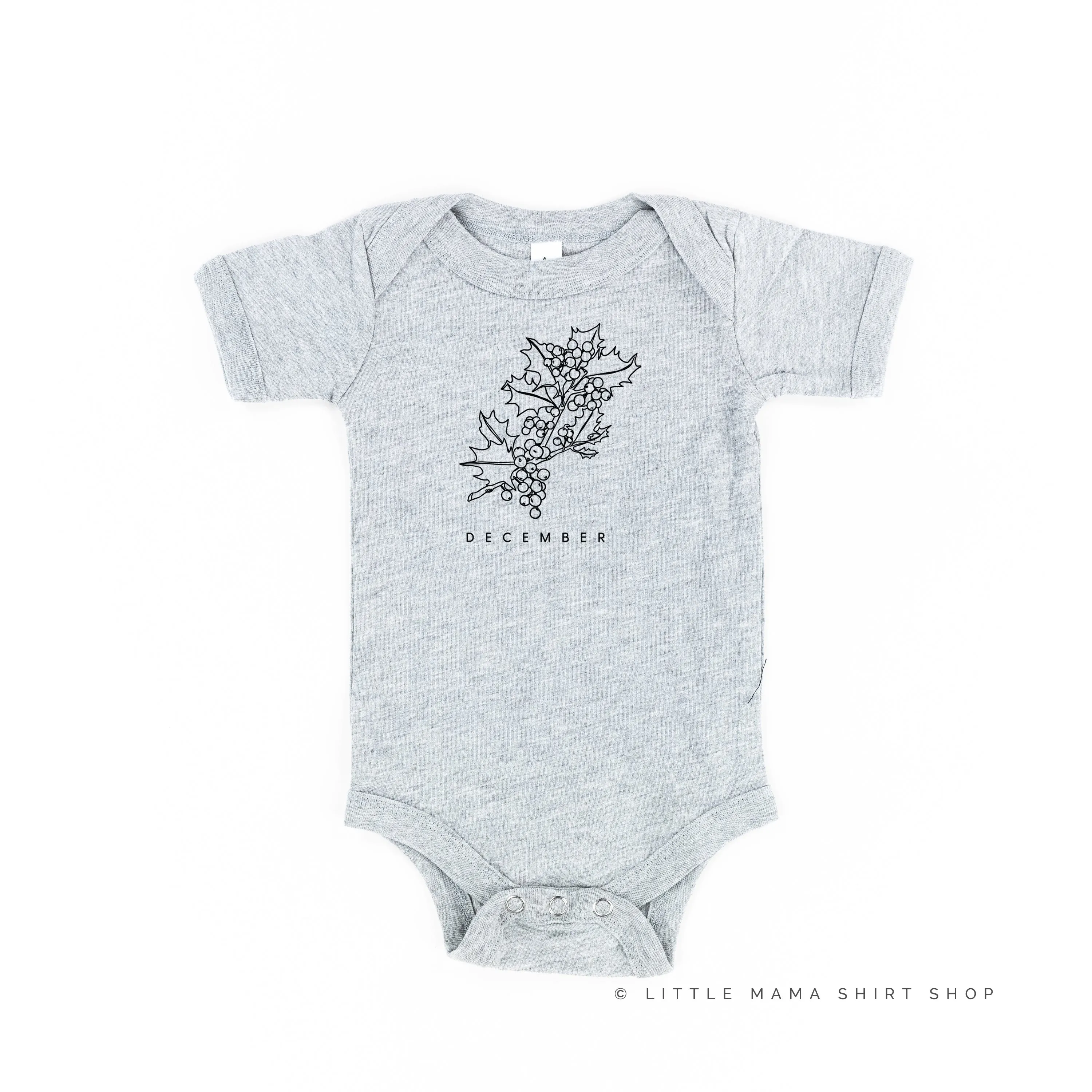 DECEMBER BIRTH FLOWER - Holly - Short Sleeve Child Shirt