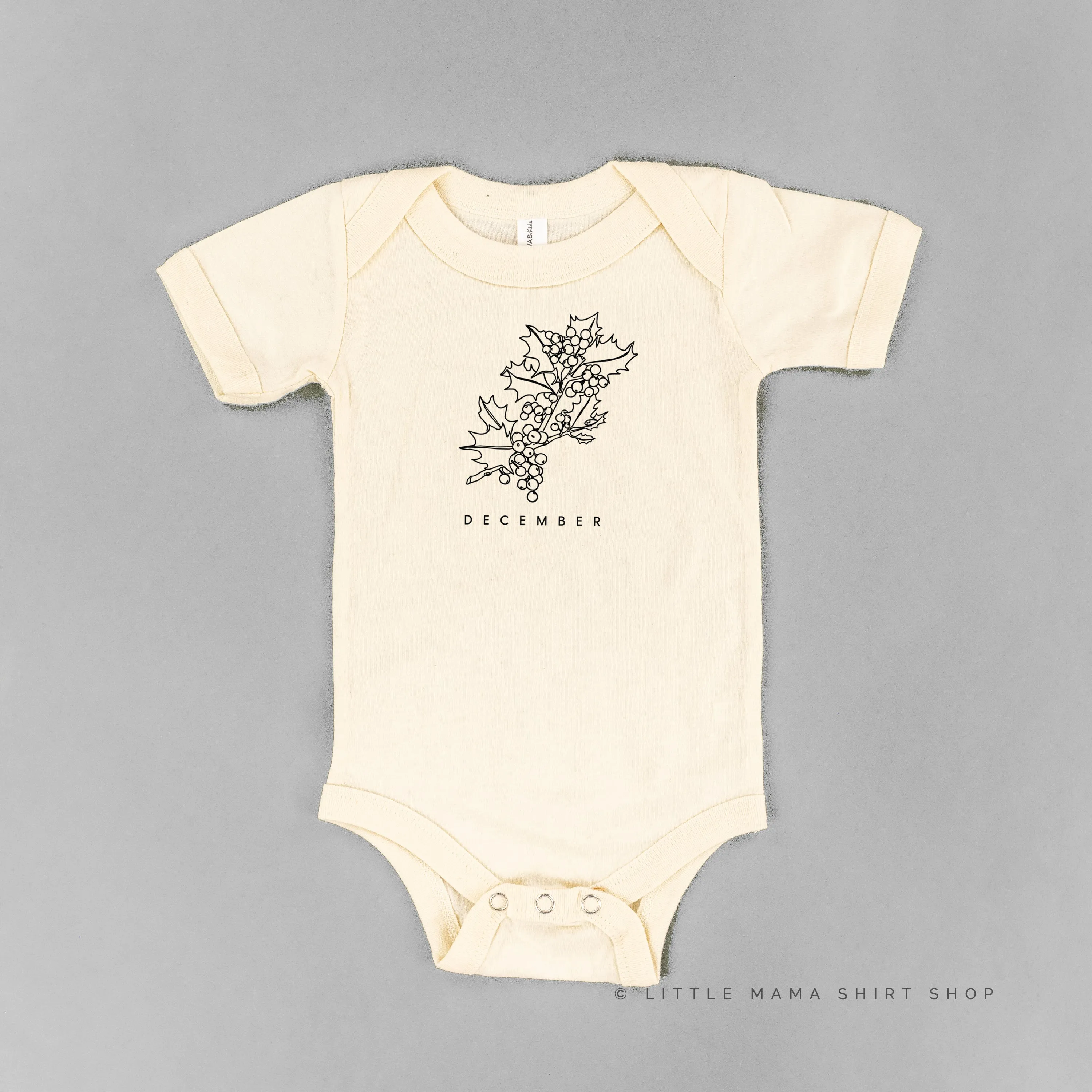 DECEMBER BIRTH FLOWER - Holly - Short Sleeve Child Shirt