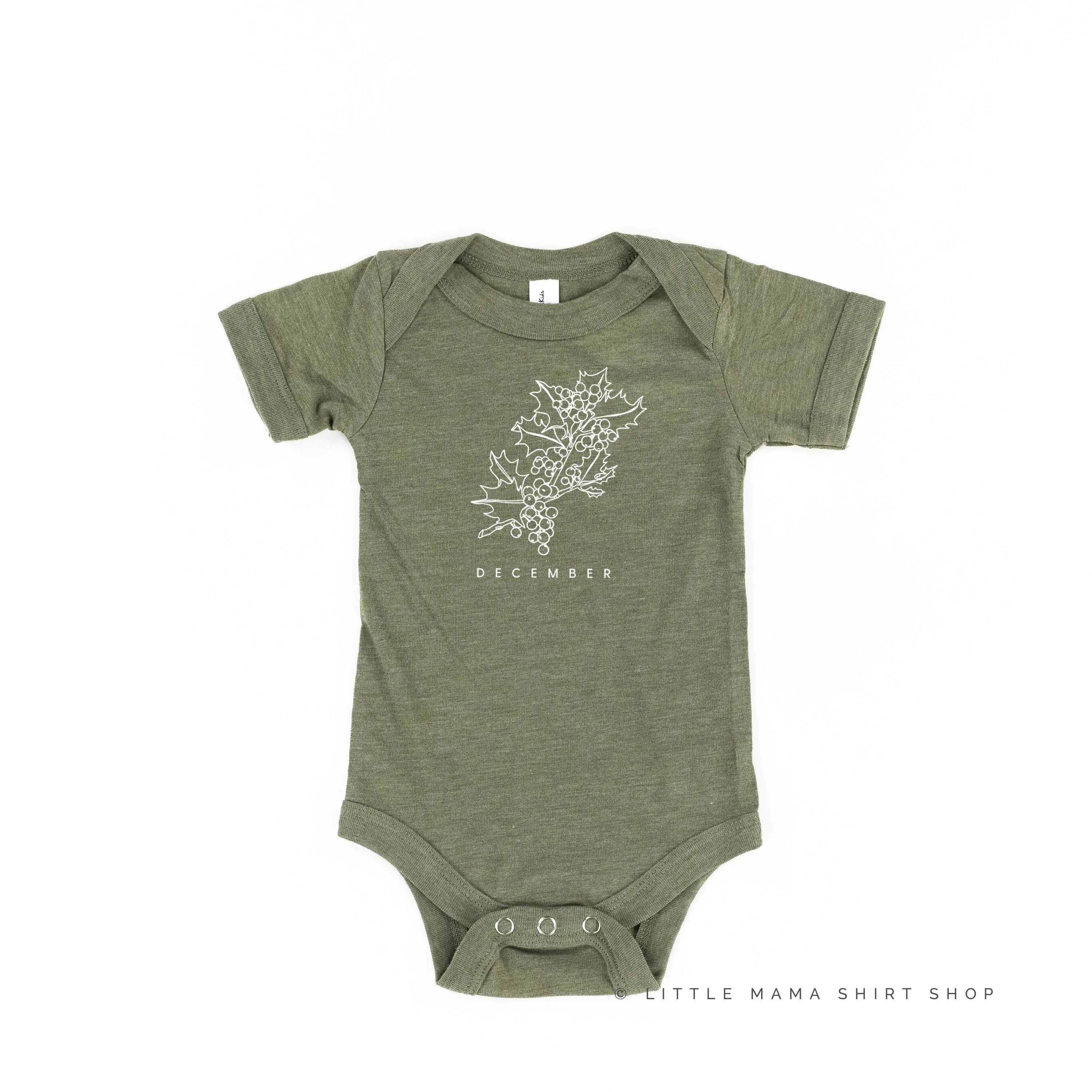 DECEMBER BIRTH FLOWER - Holly - Short Sleeve Child Shirt