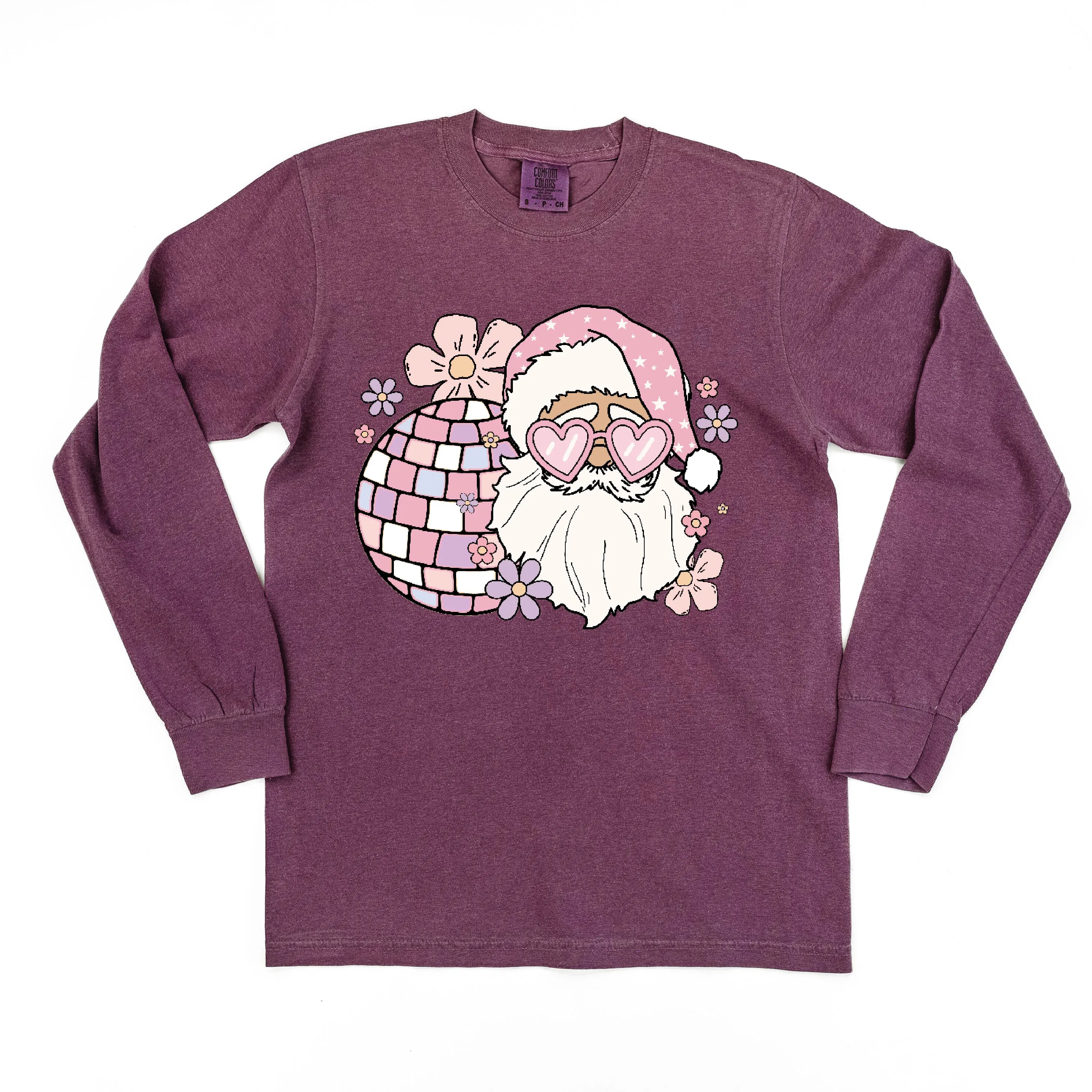 Disco Santa - LONG SLEEVE Comfort Colors Tee