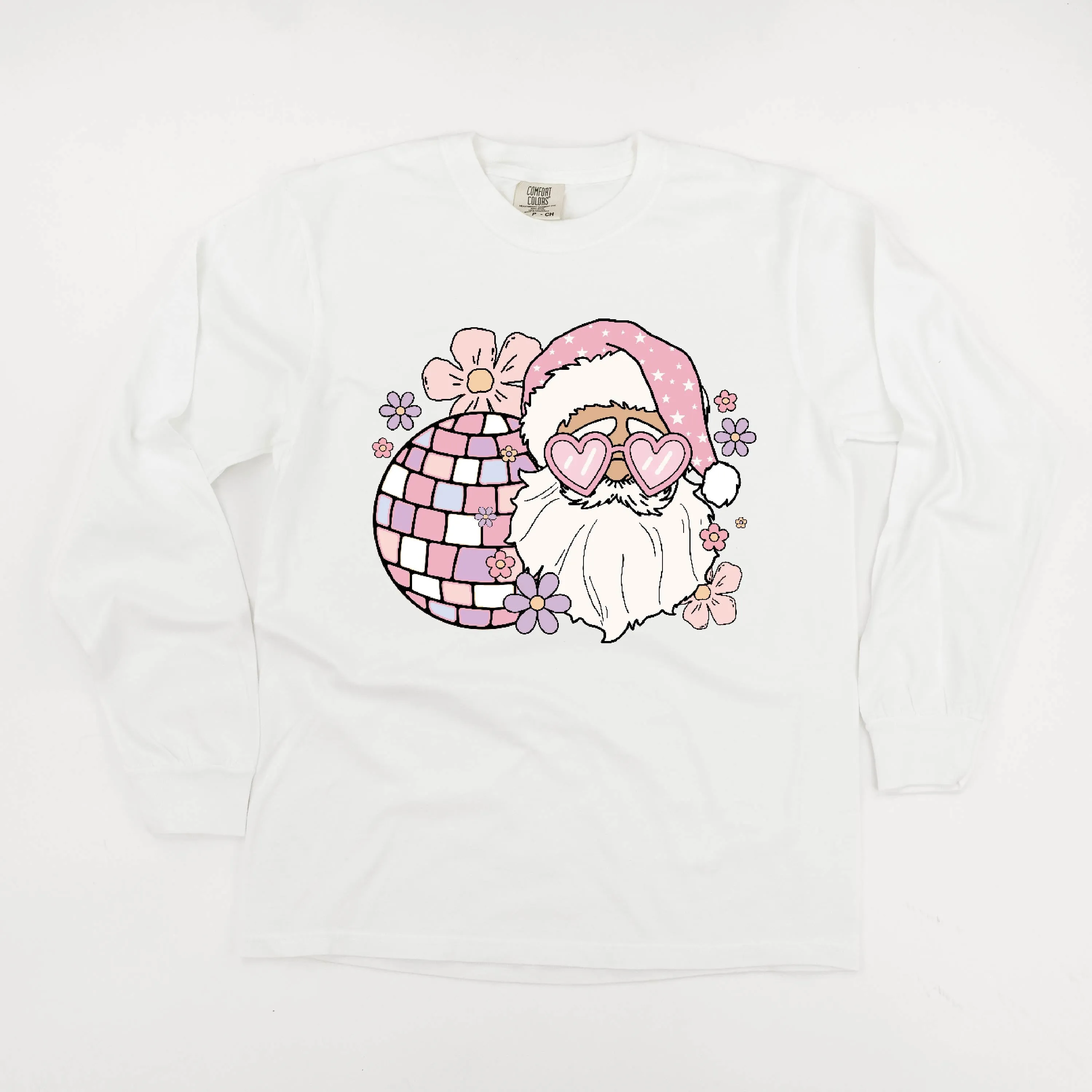 Disco Santa - LONG SLEEVE Comfort Colors Tee