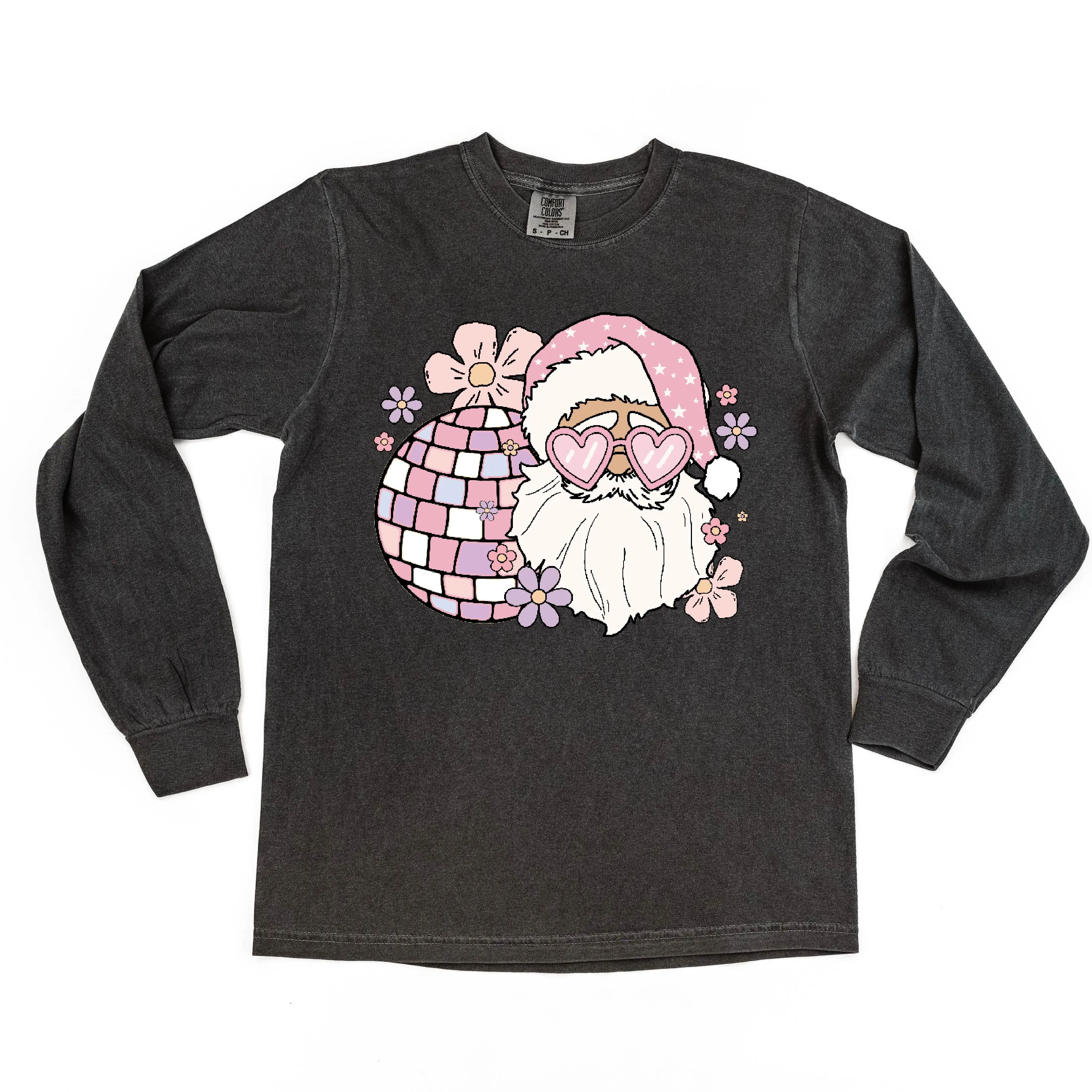 Disco Santa - LONG SLEEVE Comfort Colors Tee