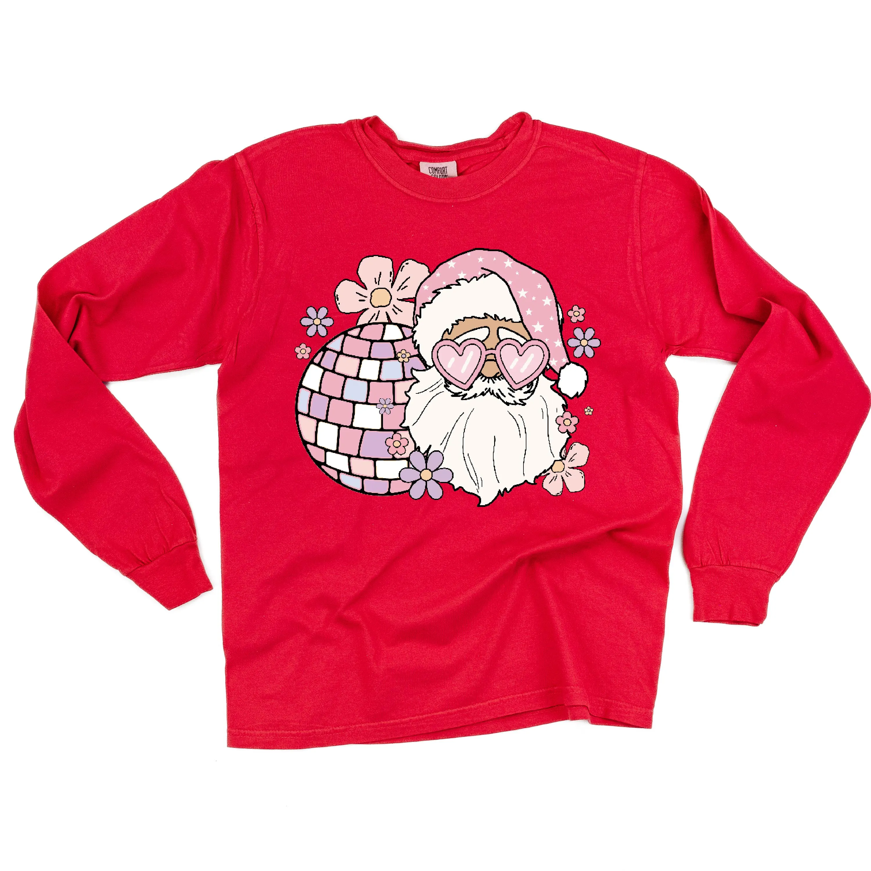 Disco Santa - LONG SLEEVE Comfort Colors Tee