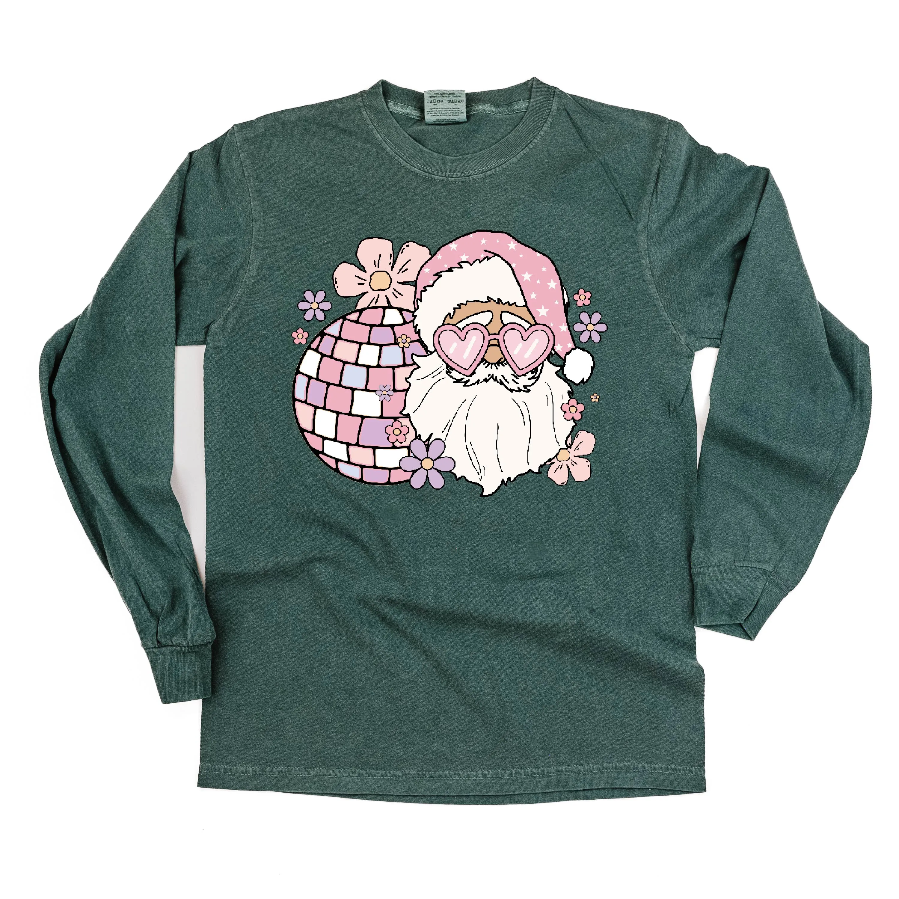 Disco Santa - LONG SLEEVE Comfort Colors Tee