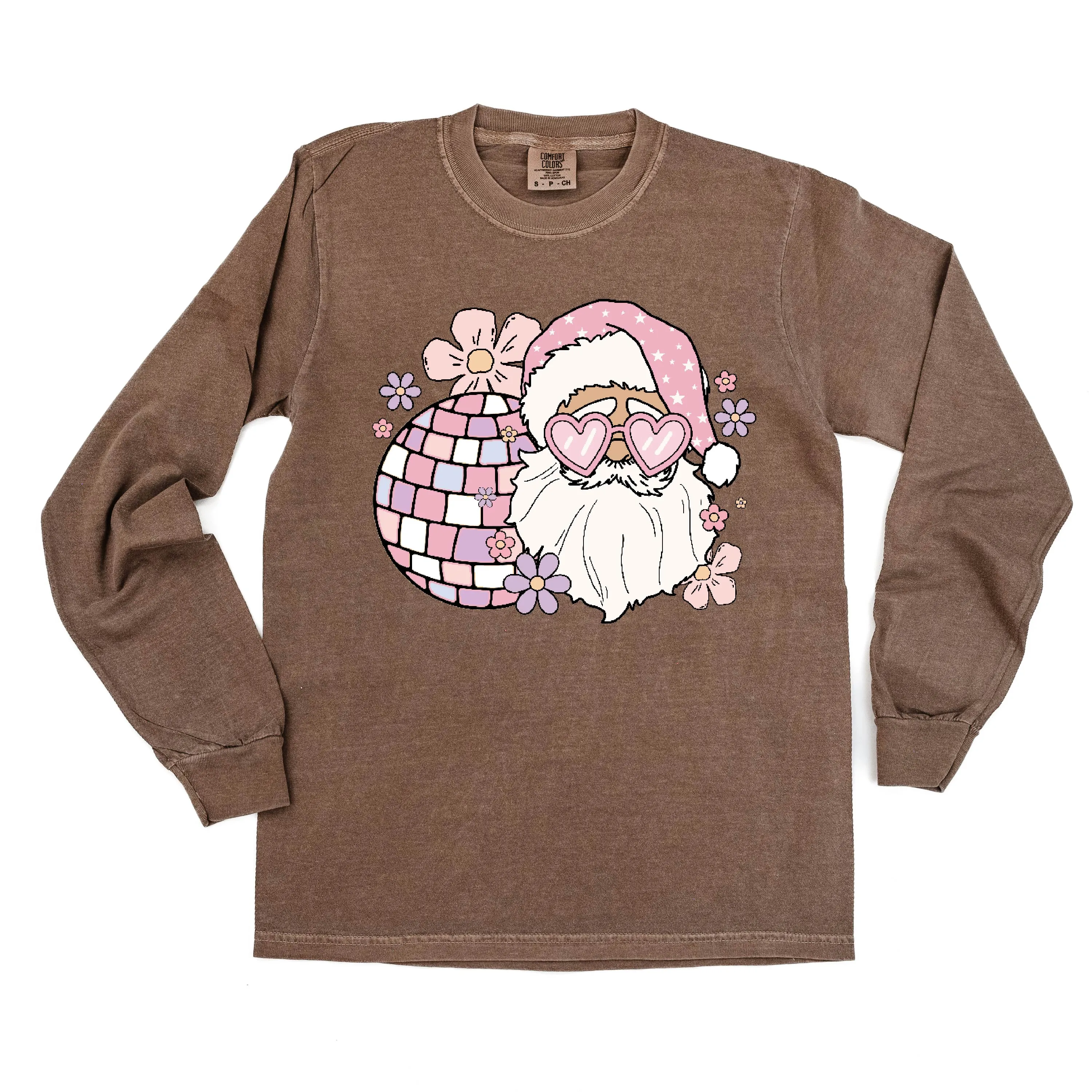 Disco Santa - LONG SLEEVE Comfort Colors Tee