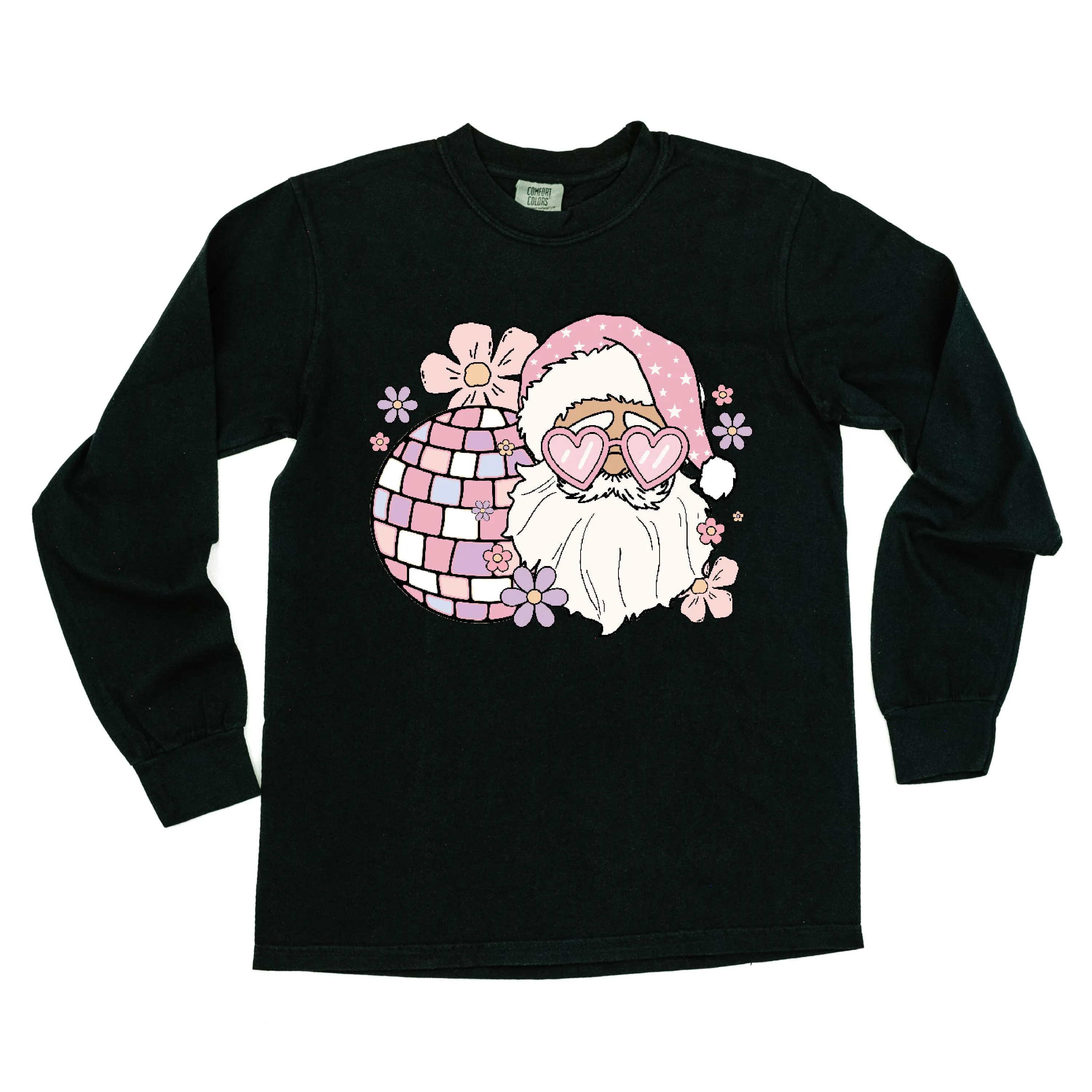 Disco Santa - LONG SLEEVE Comfort Colors Tee