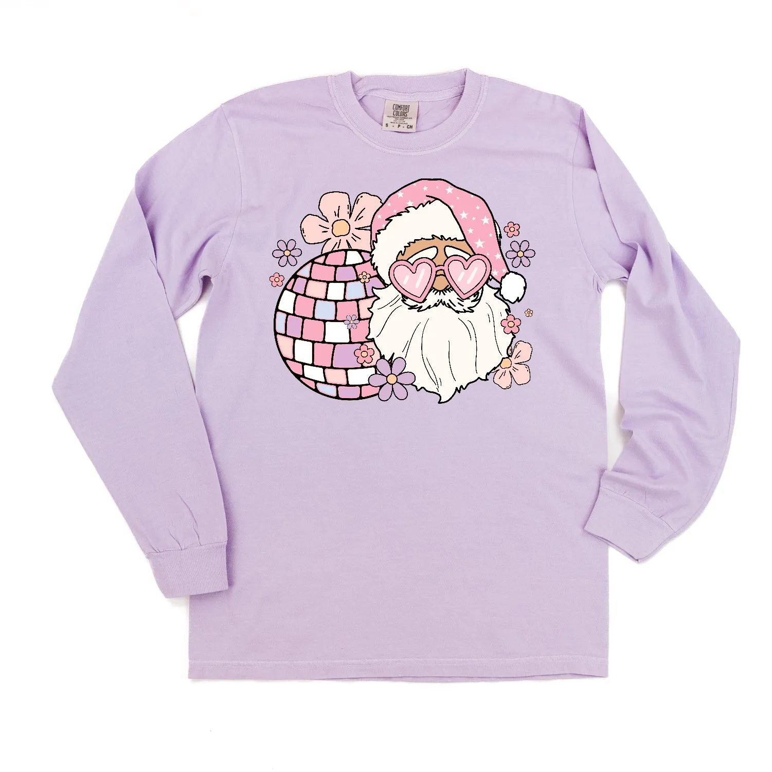 Disco Santa - LONG SLEEVE Comfort Colors Tee