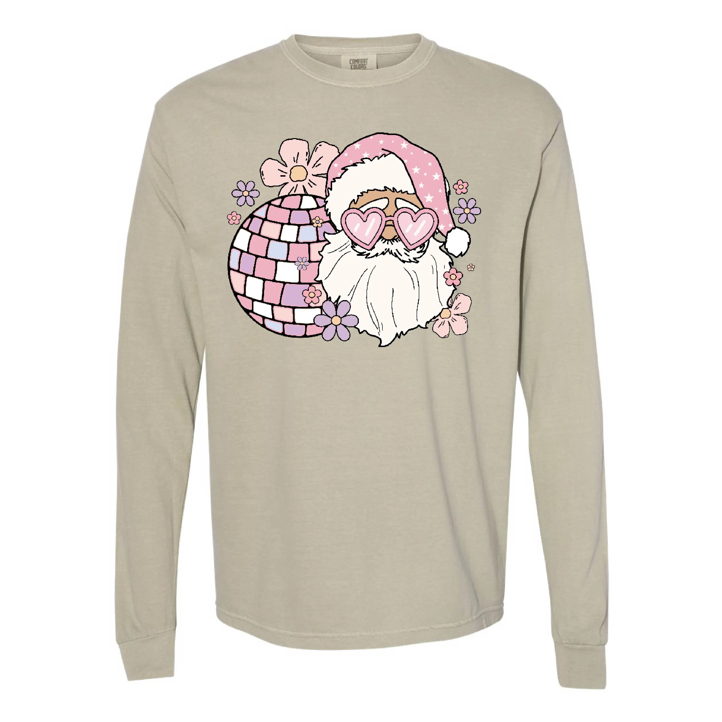 Disco Santa - LONG SLEEVE Comfort Colors Tee