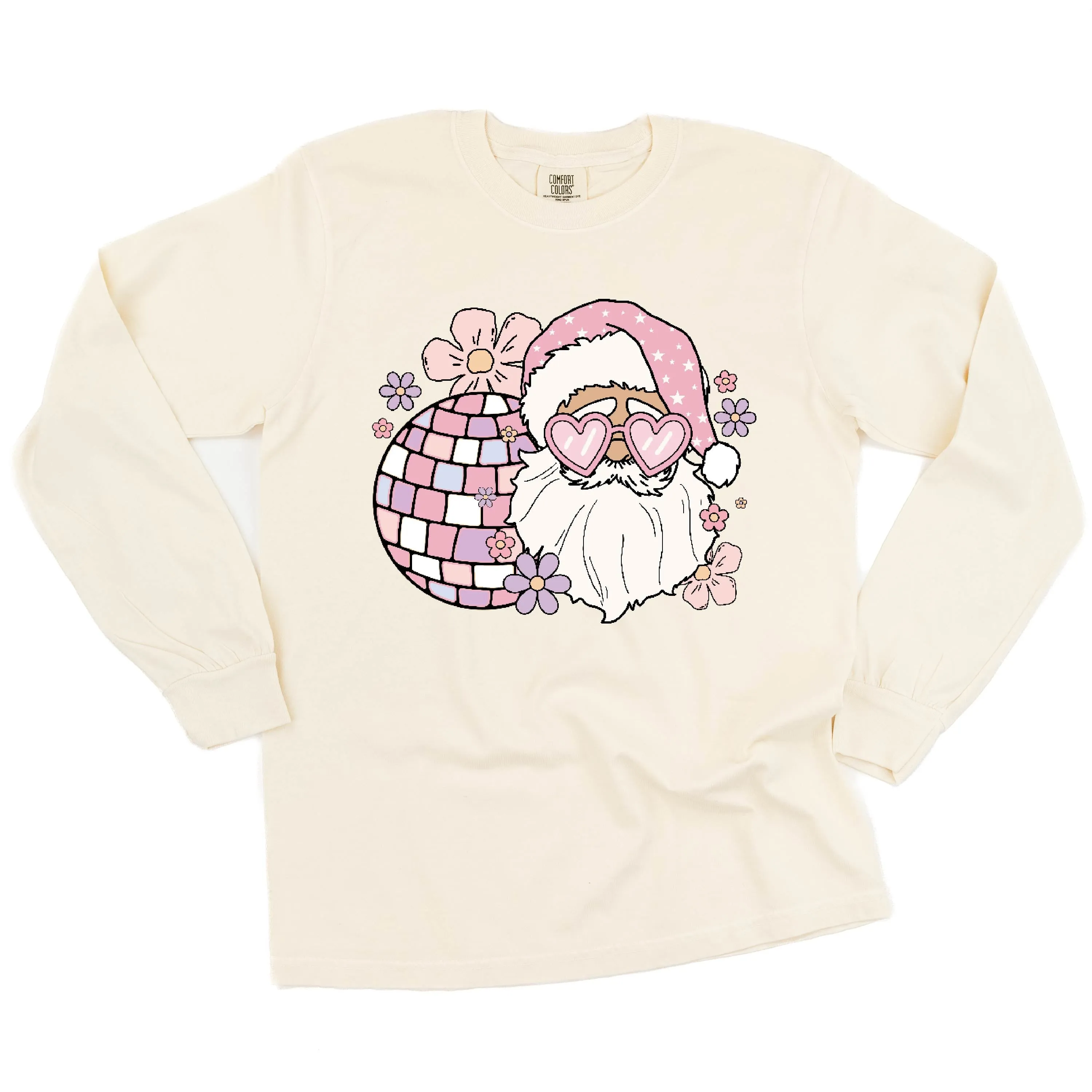 Disco Santa - LONG SLEEVE Comfort Colors Tee