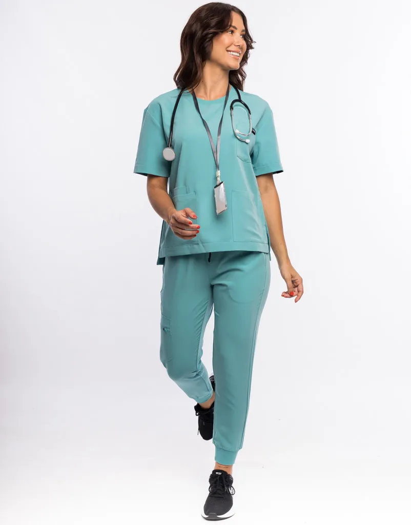 Essential Jogger Scrub Pants - Audrey Teal