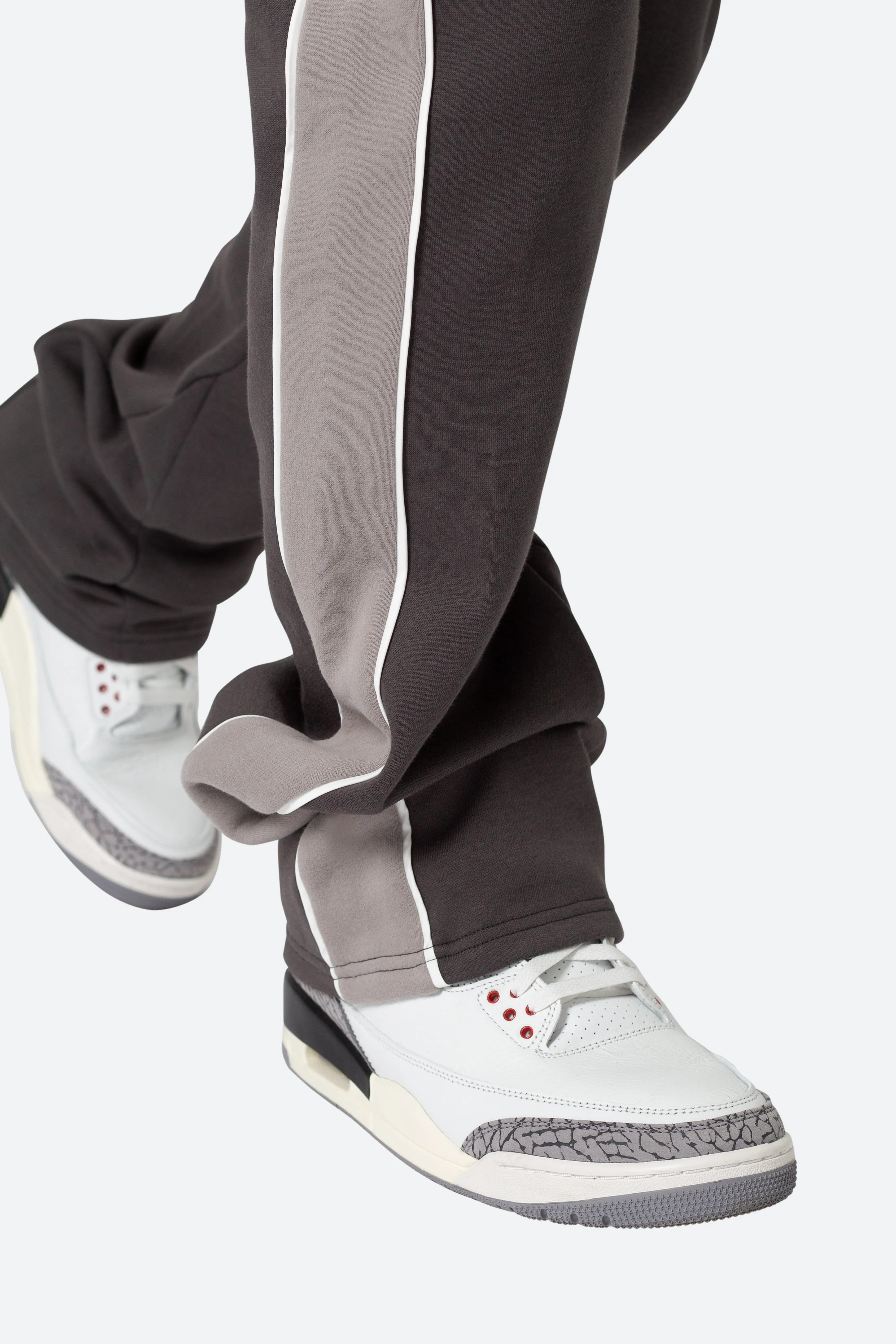 Flared Panel Track Pants - Grey