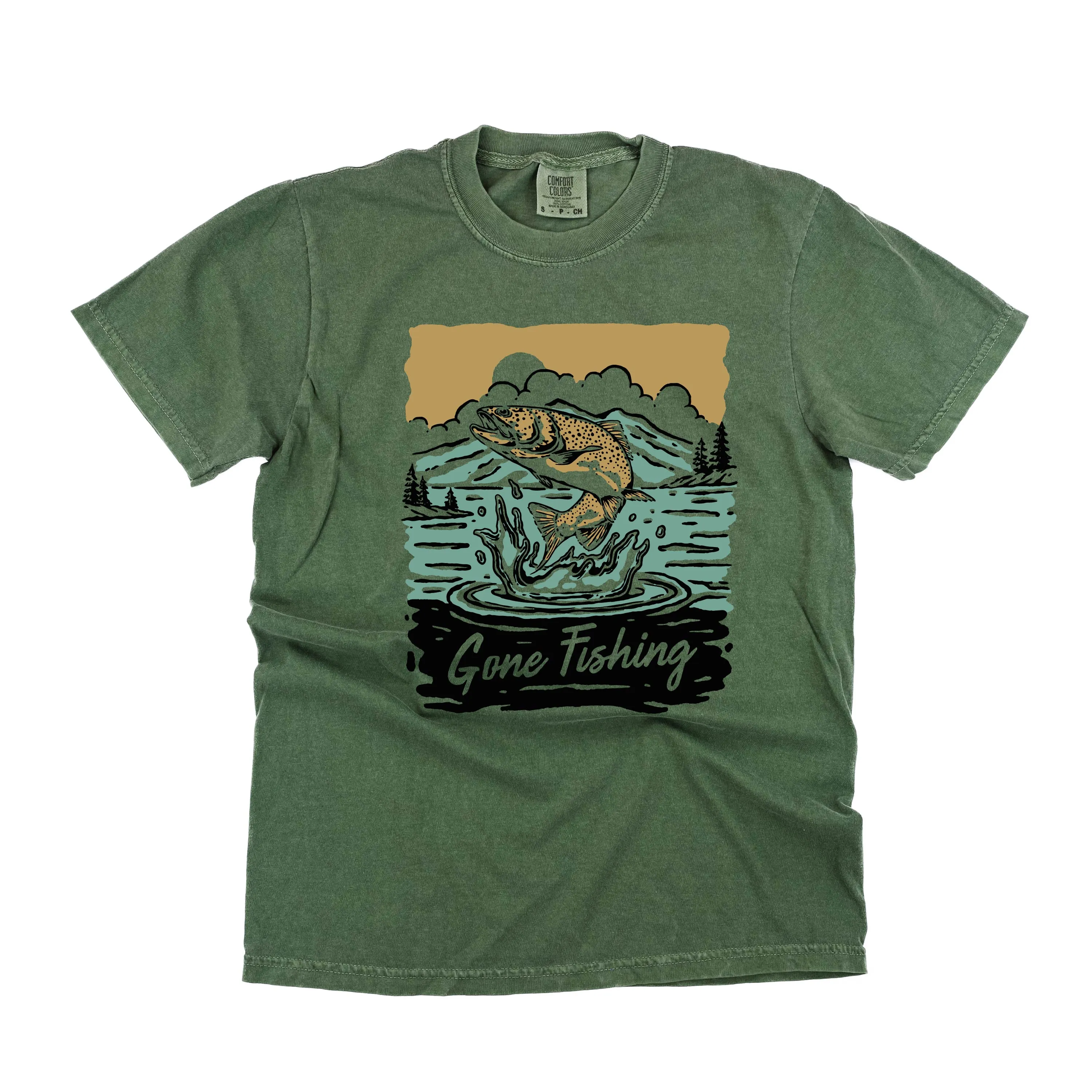 Gone Fishing - SHORT SLEEVE COMFORT COLORS TEE