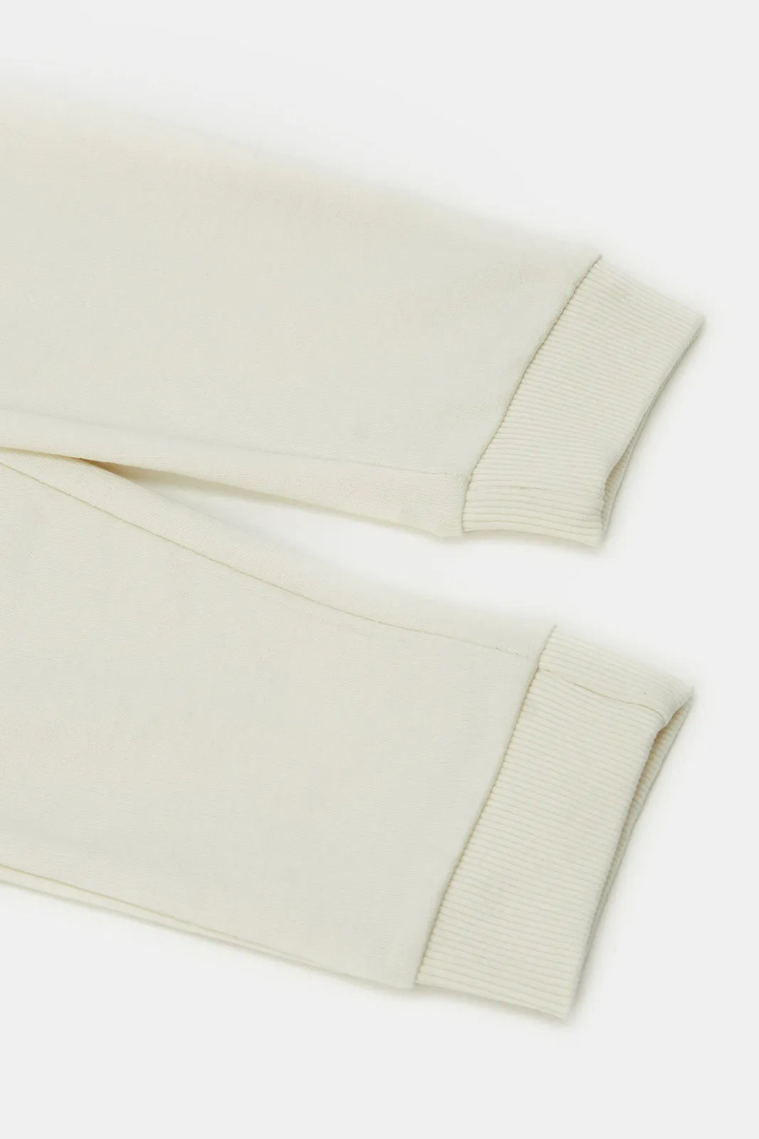 Infant Boys Cream Plain Active Pant