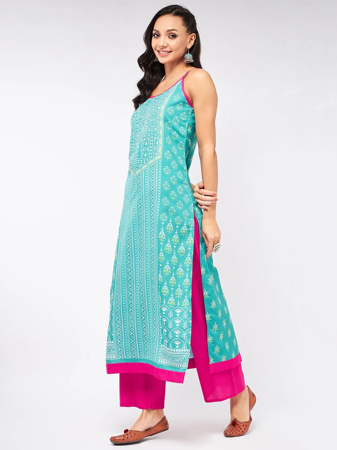 Jaipur Haat Strappy Placement Kurta