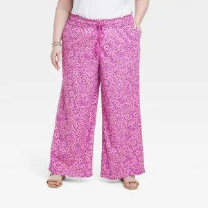 Knox Rose Women's Regular Relaxed Fit Full Wide Leg Pants Lightweight