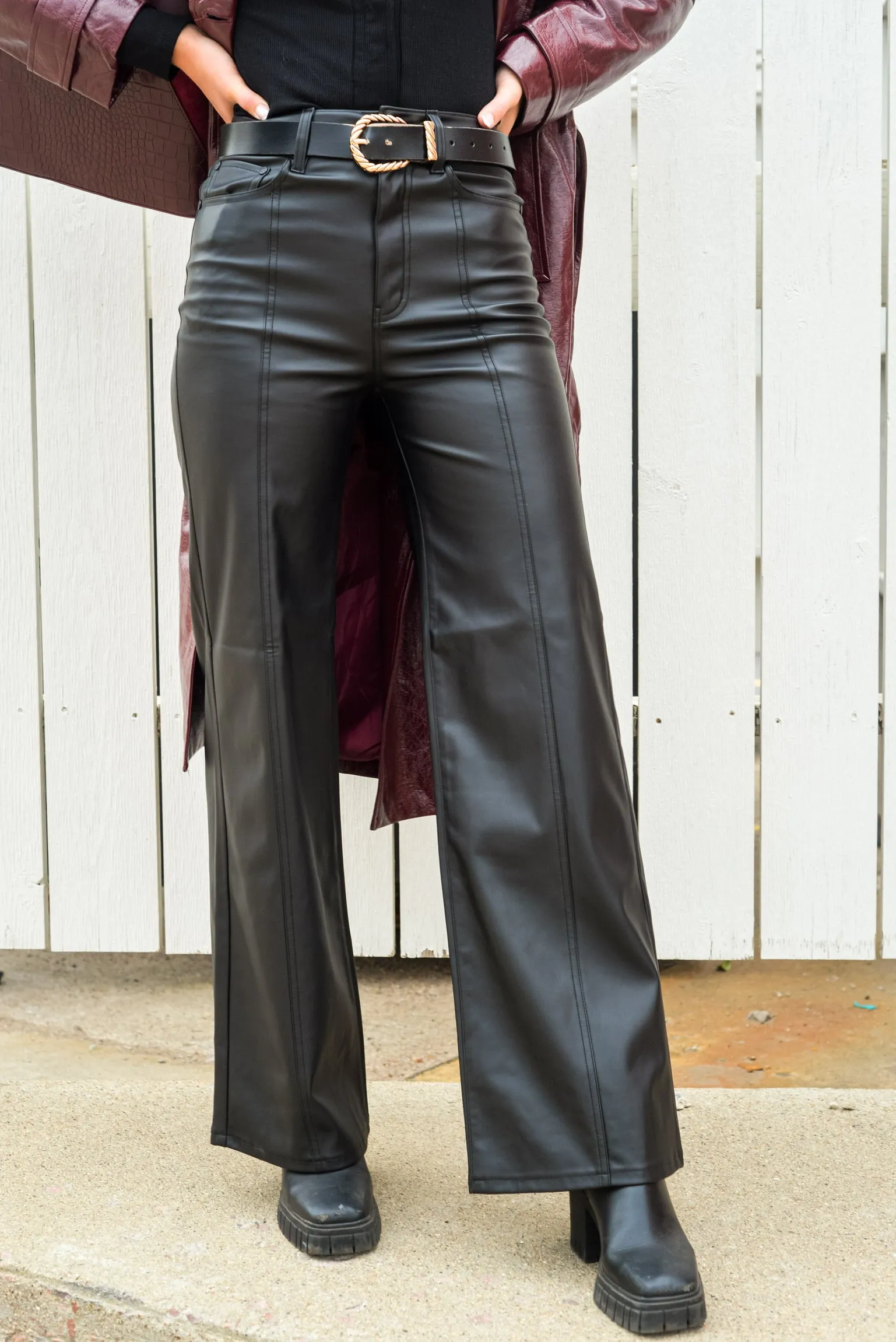 LEATHER MOMENT WIDE LEG