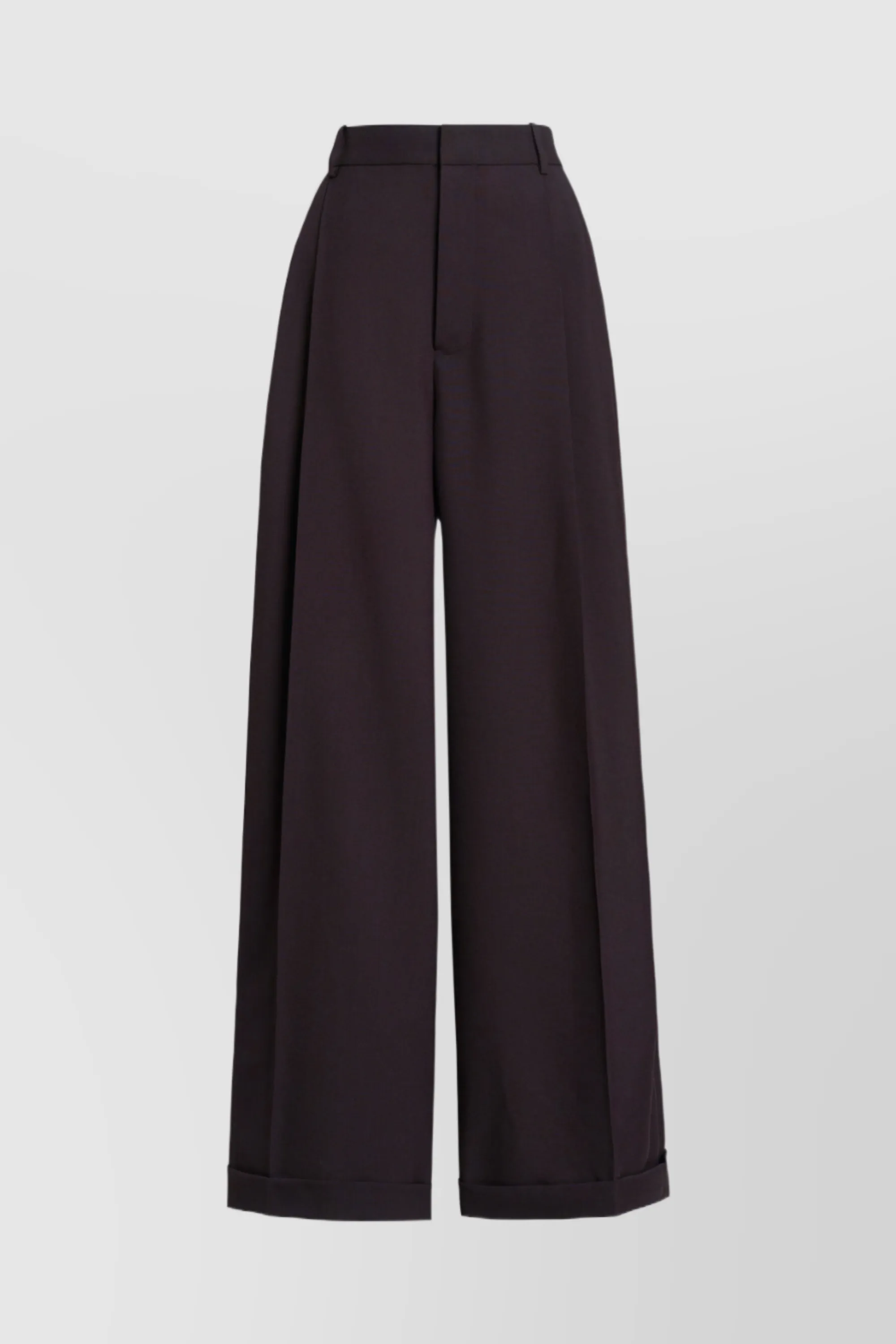 Long palazzo virgin wool pants