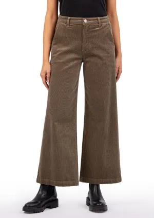 Meg Corduroy Wide Leg Pants - Olive