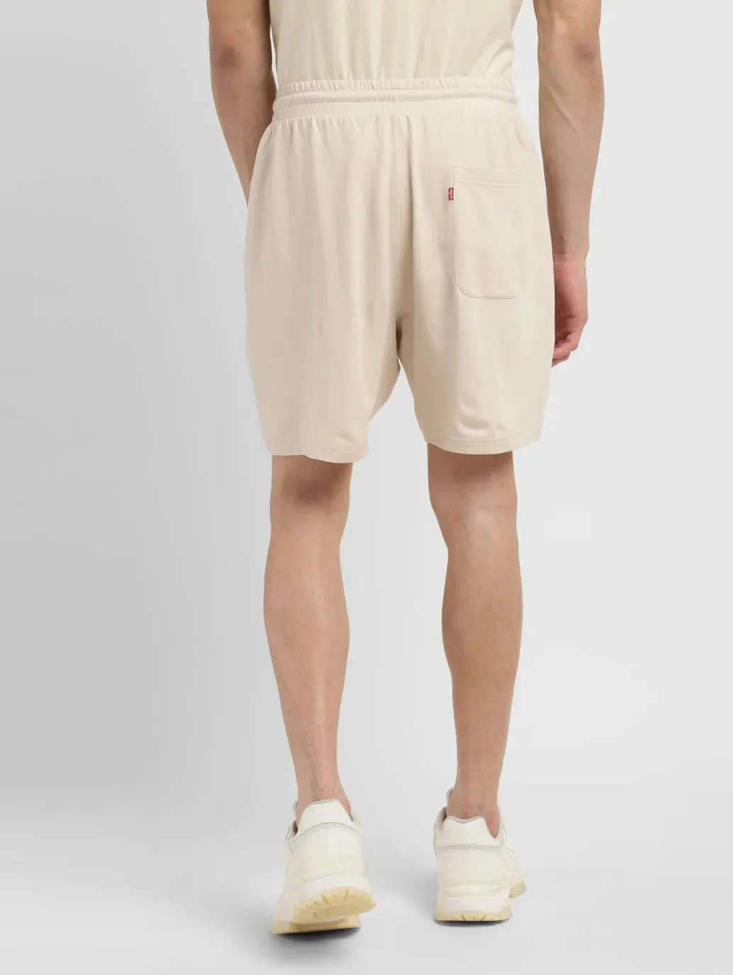 Men's Cream Regular Fit Shorts