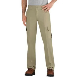 New - Dickies Men's FLEX Slim Fit Straight Leg Cargo Pants - Desert Sand 30x30