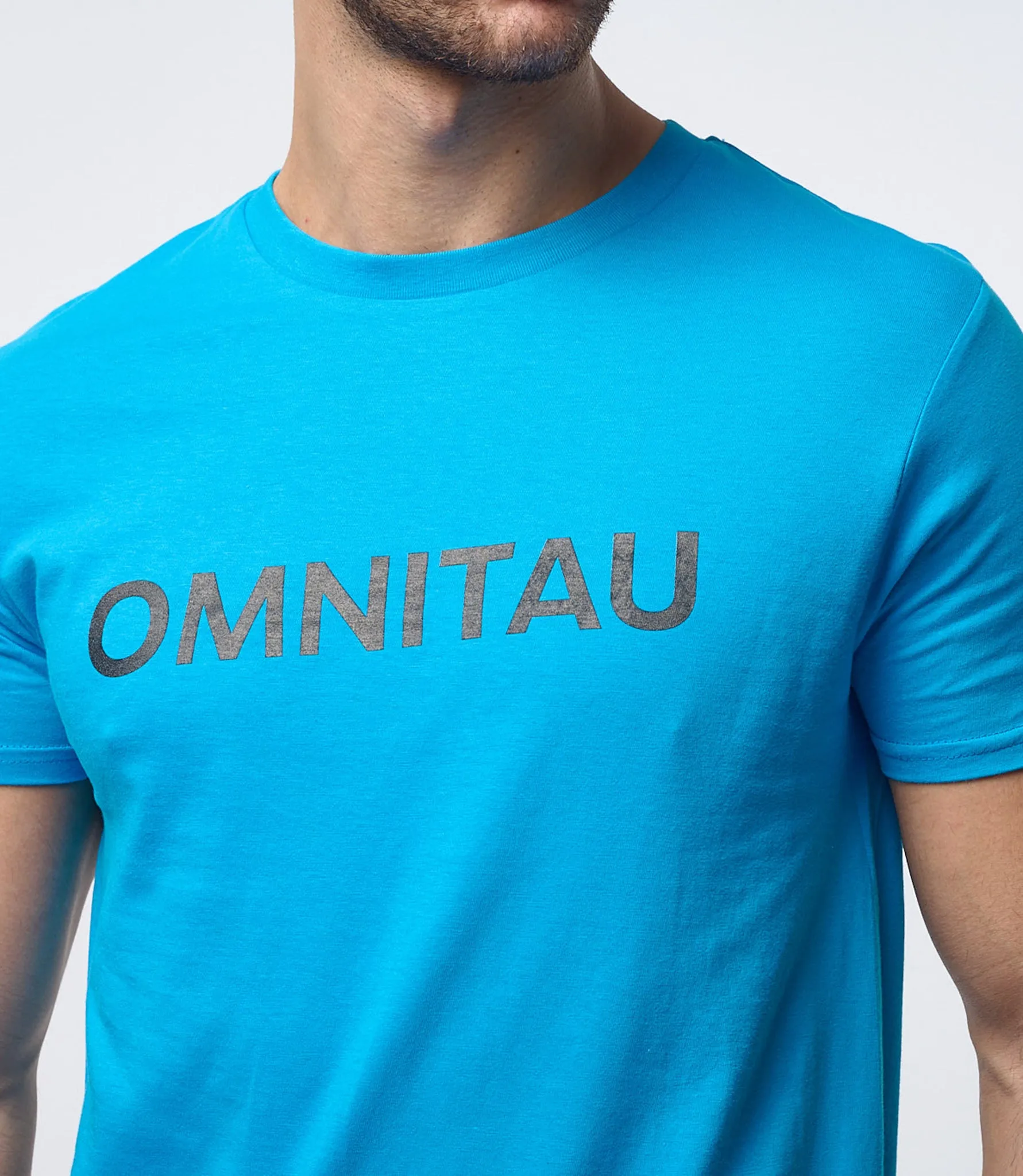 Omnitau Men's OmniX Organic Cotton Omni Crew Neck T-Shirt - Azure Blue