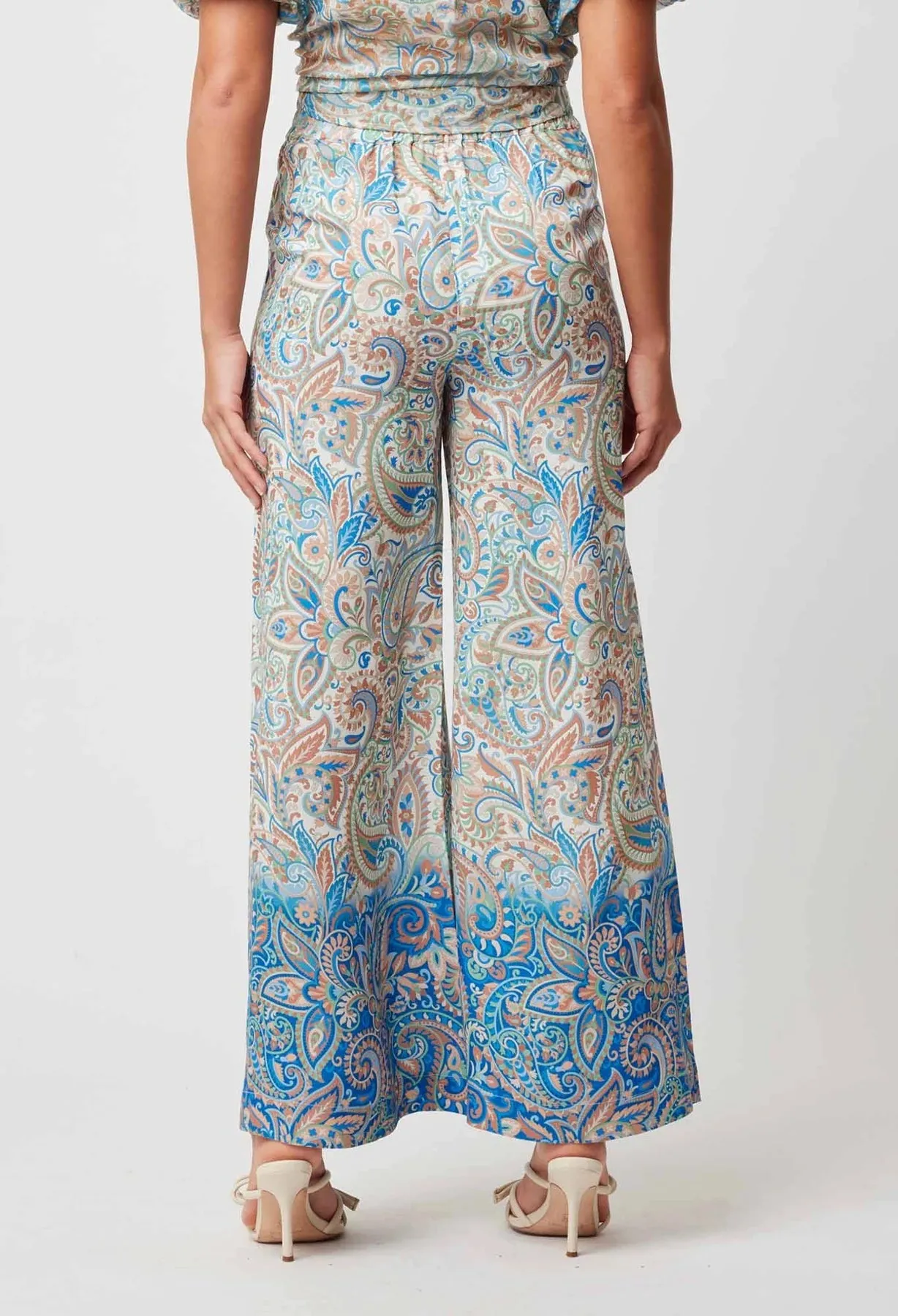 ONCE WAS POSITANO VISCOSE PANT IN CAPRI PAISLEY PRINT