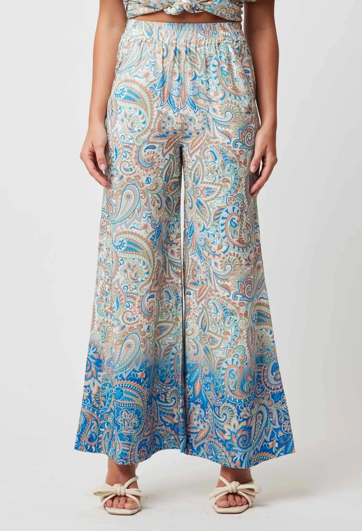 ONCE WAS POSITANO VISCOSE PANT IN CAPRI PAISLEY PRINT