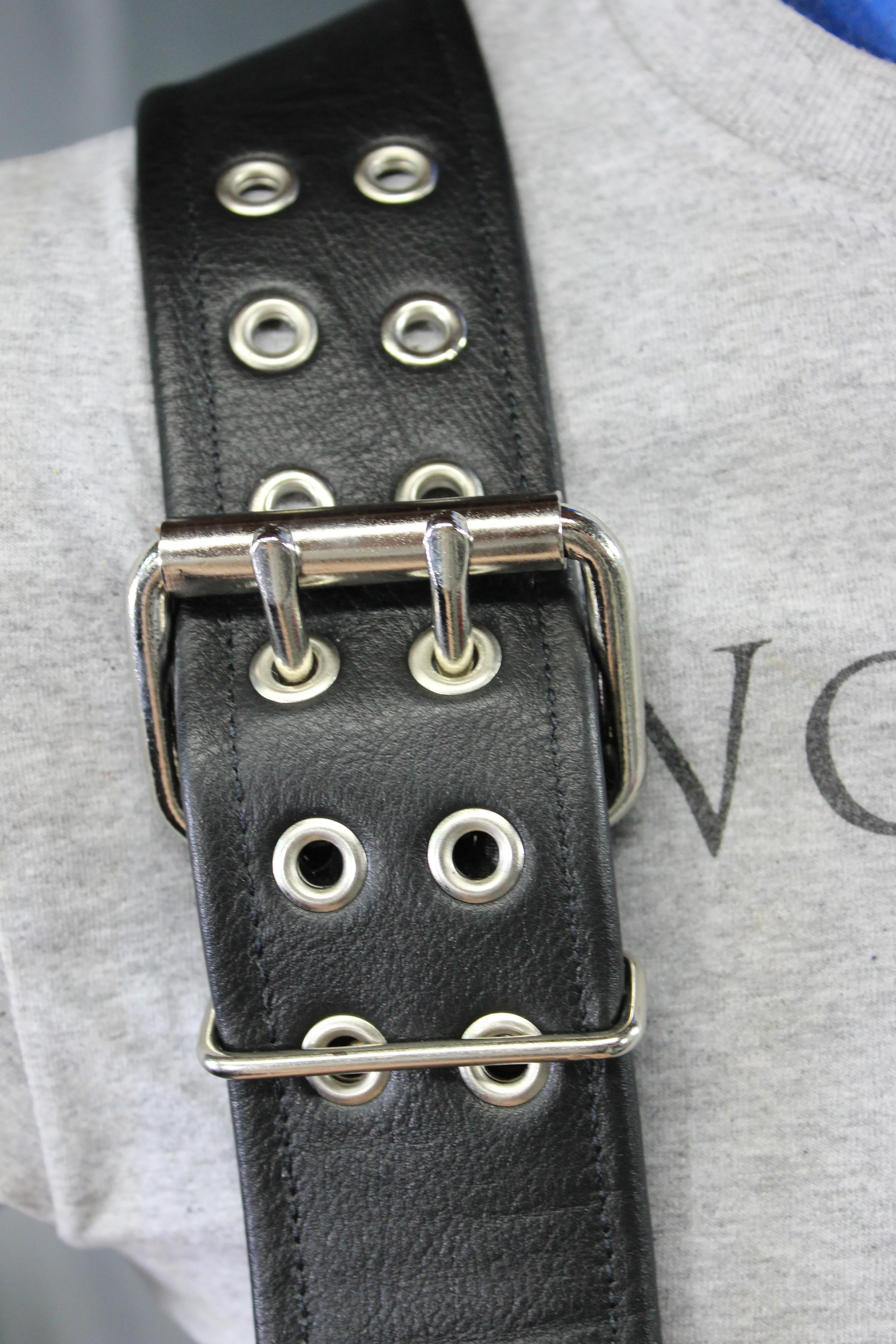 Our Back to Basics Black DOUBLE WIDE Convertable Leather Suspenders!