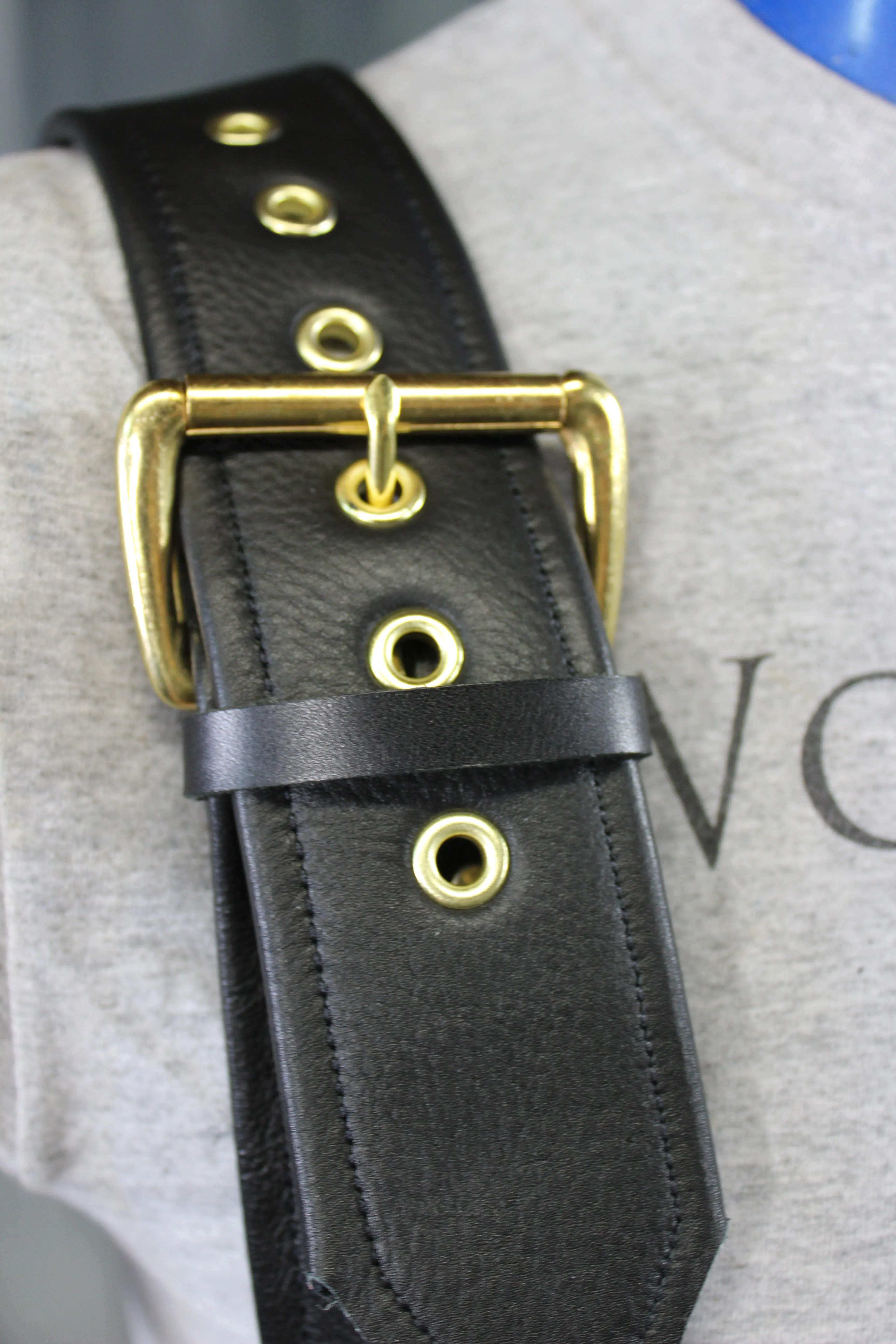 Our Back to Basics Black DOUBLE WIDE Convertable Leather Suspenders!