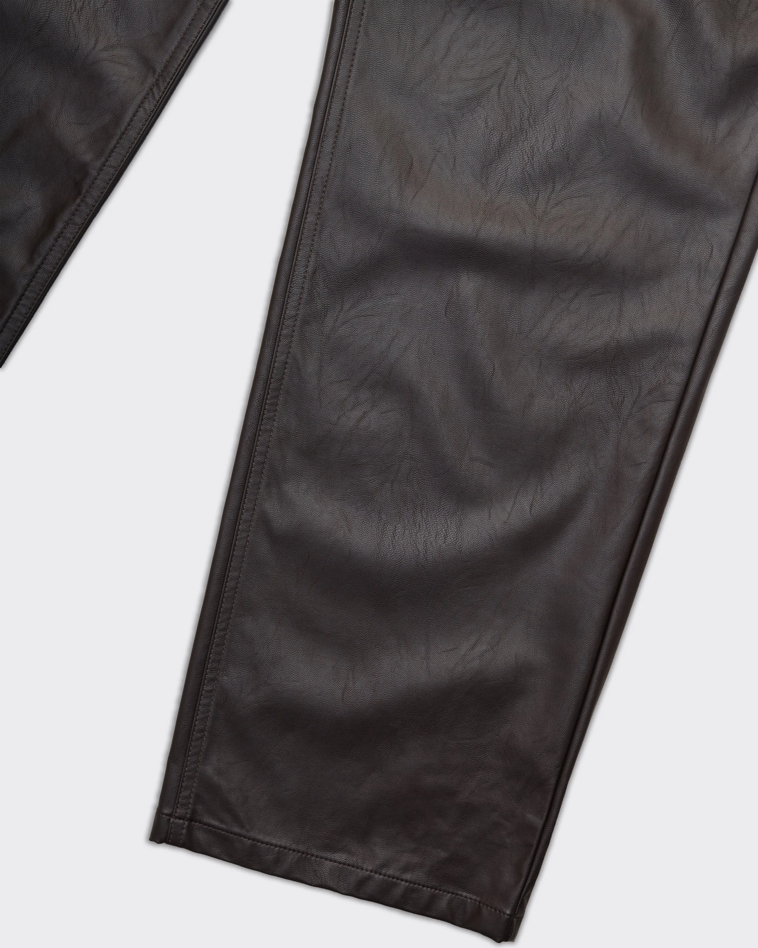 Pantalone Wide Leather Brown