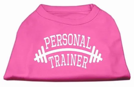 Personal Trainer Screen Print Shirt Bright Pink Lg (14)