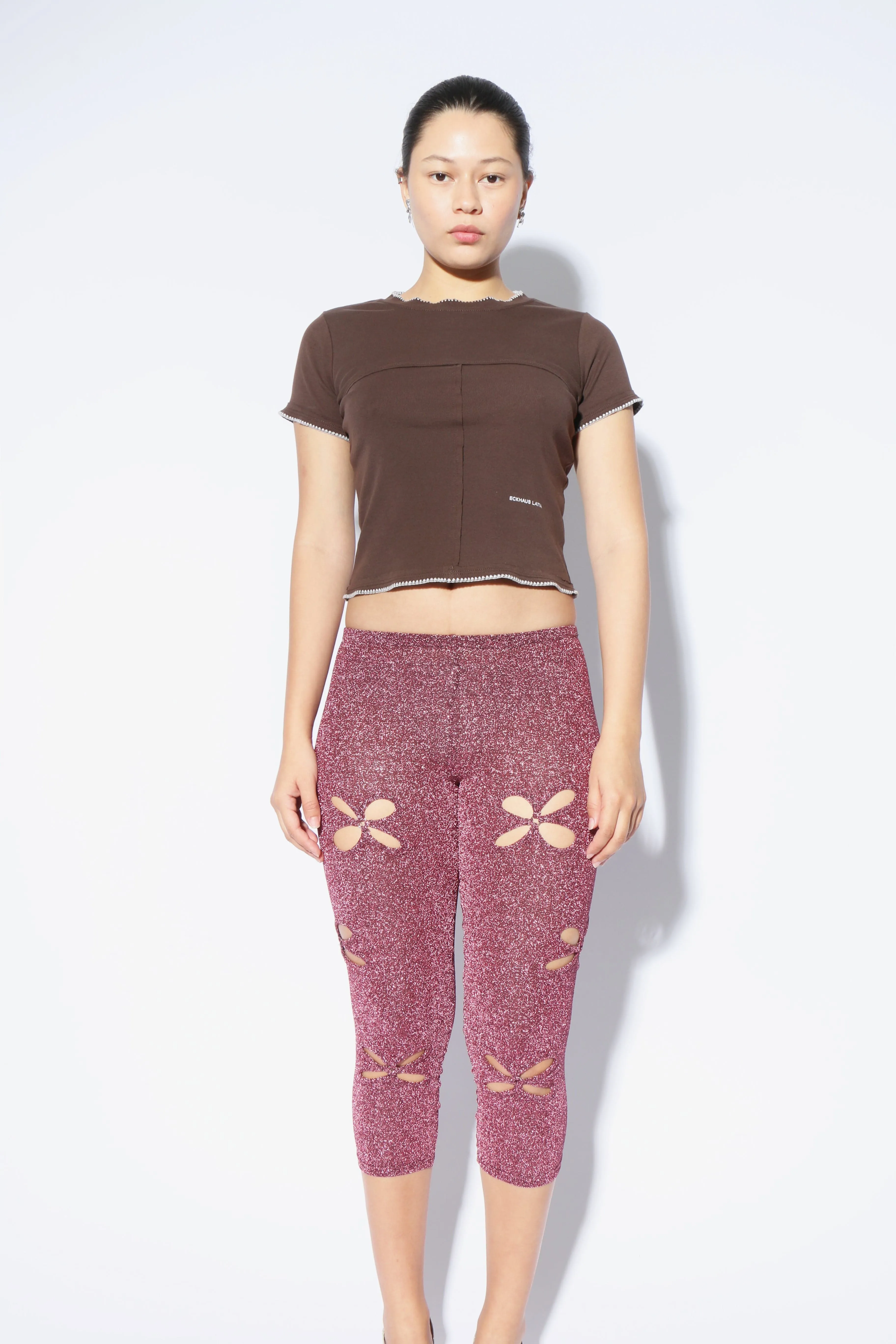 Pink Lurex Leggings