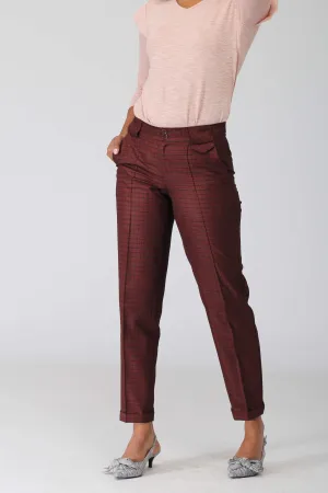 Rochelle Deep Red Cropped Pants