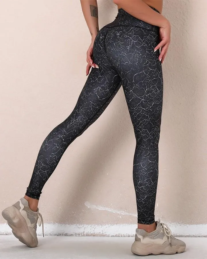 Solid Slim High Elastic Yoga Active Pants