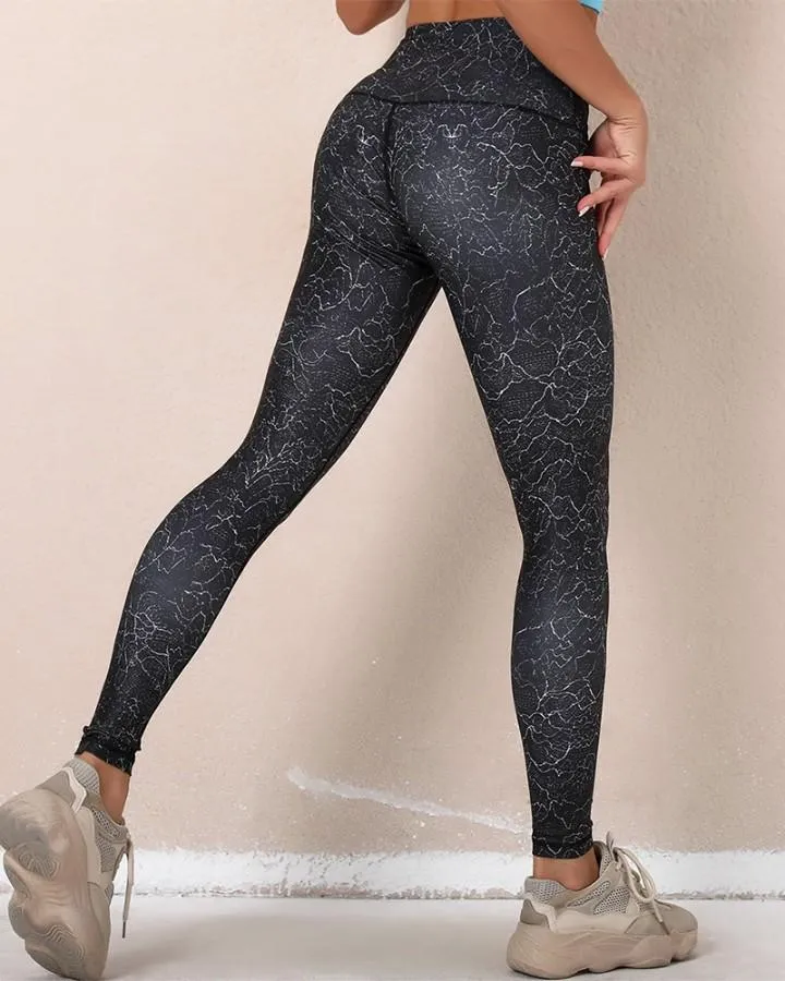 Solid Slim High Elastic Yoga Active Pants